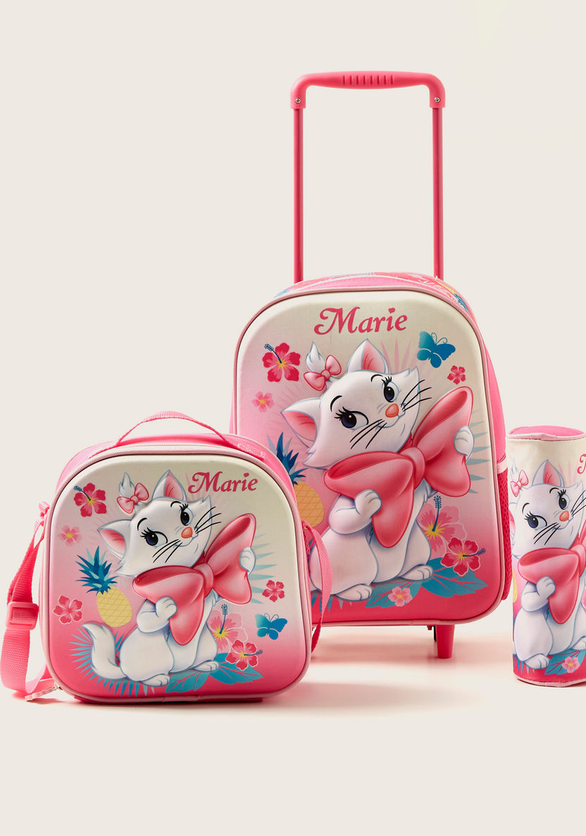 Disney Marie Print 3-Piece Trolley Backpack Set - 12 inches-School Sets-image-0
