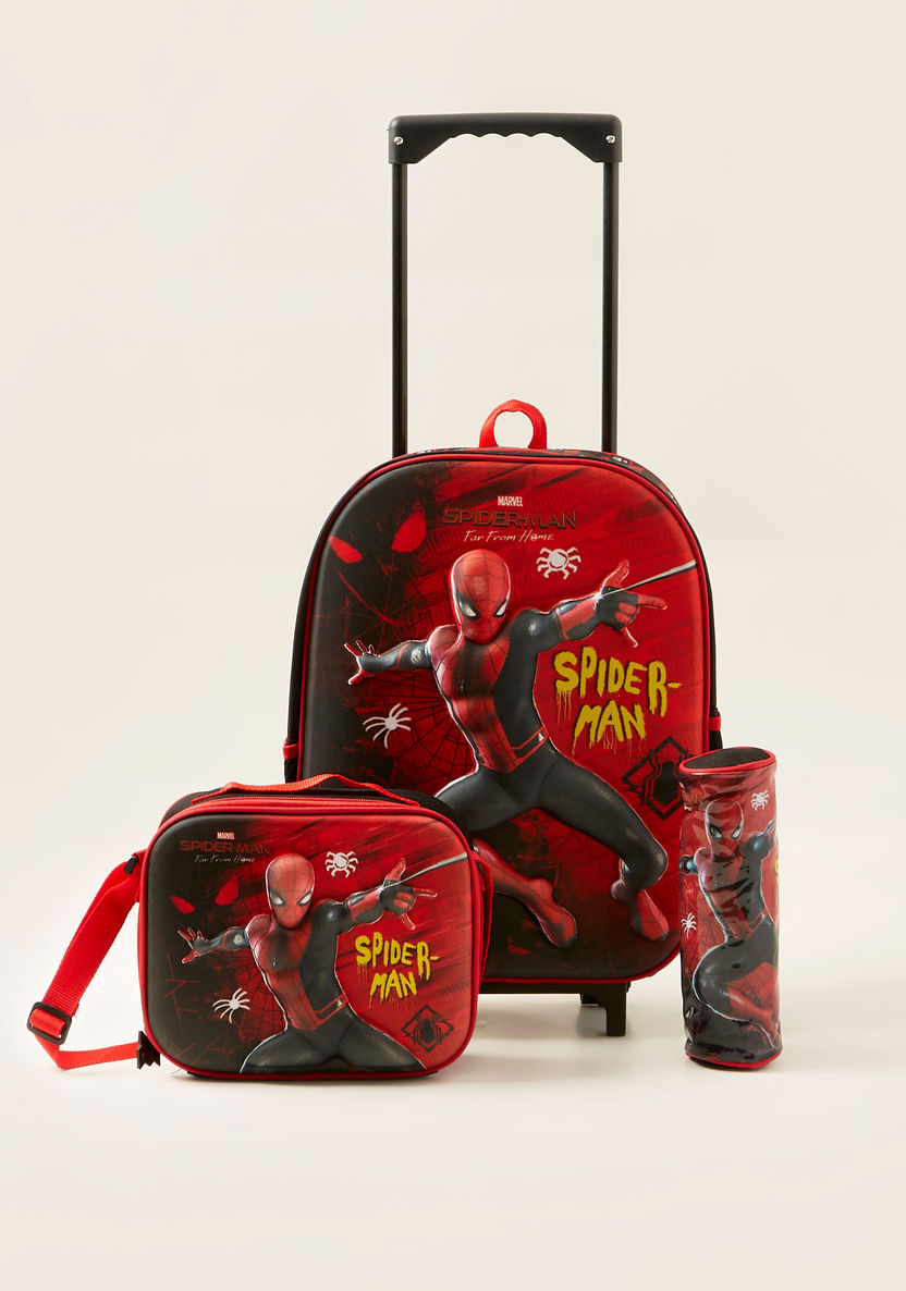 Spider-Man Print 3-Piece Trolley Backpack Set-School Sets-image-0