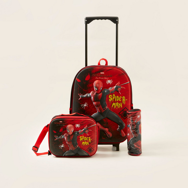 Spider-Man Print 3-Piece Trolley Backpack Set