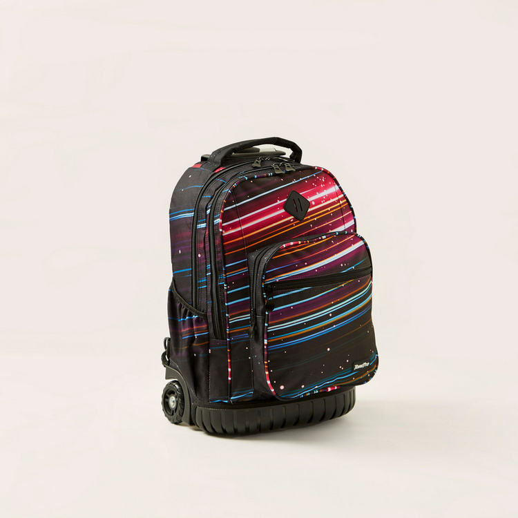 Toretto Printed Trolley Backpack with Pencil Case - 14 inches