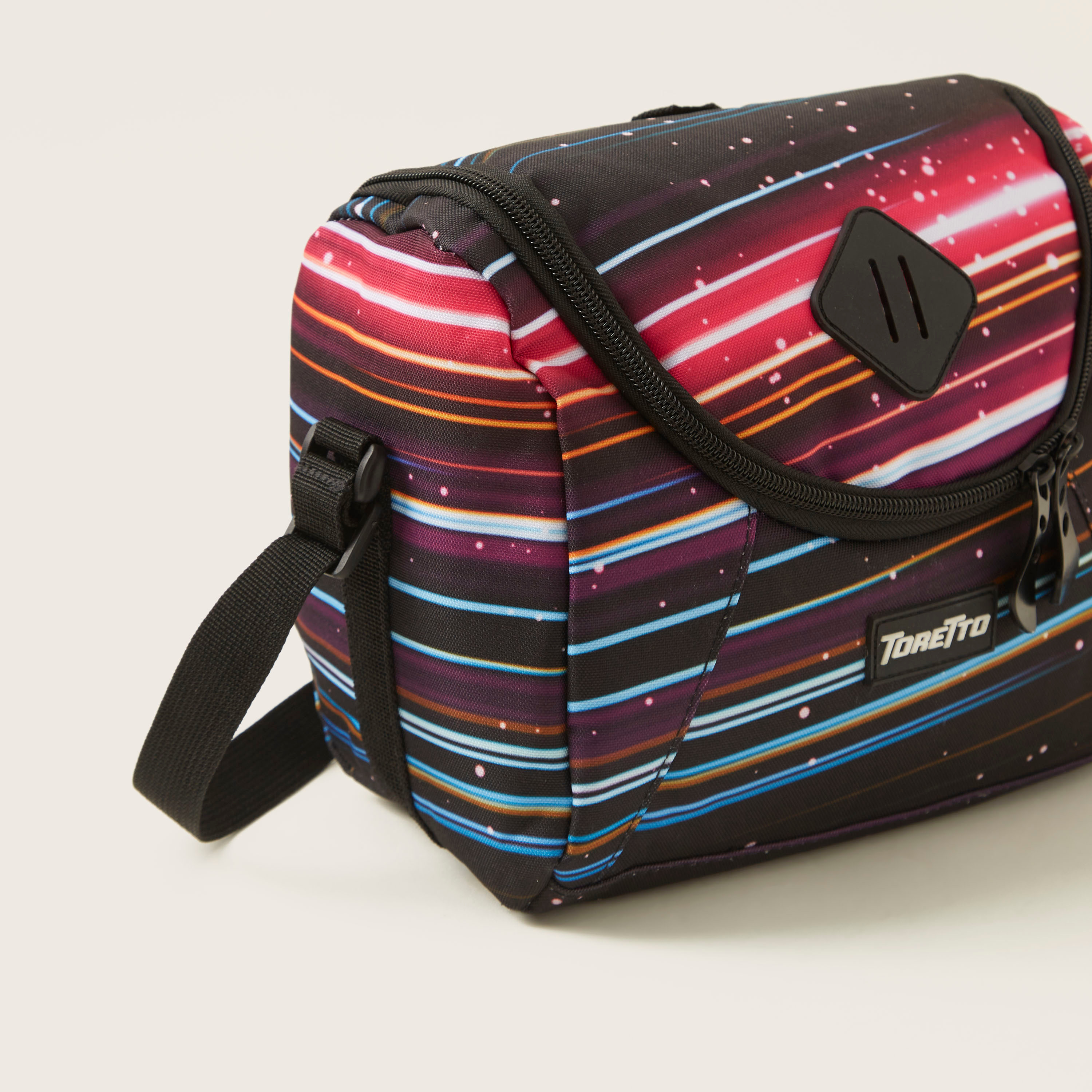 Toretto Printed Lunch Bag with Adjustable Straps and Zip Closure-school-lunchessentials-lunchbags-image-3