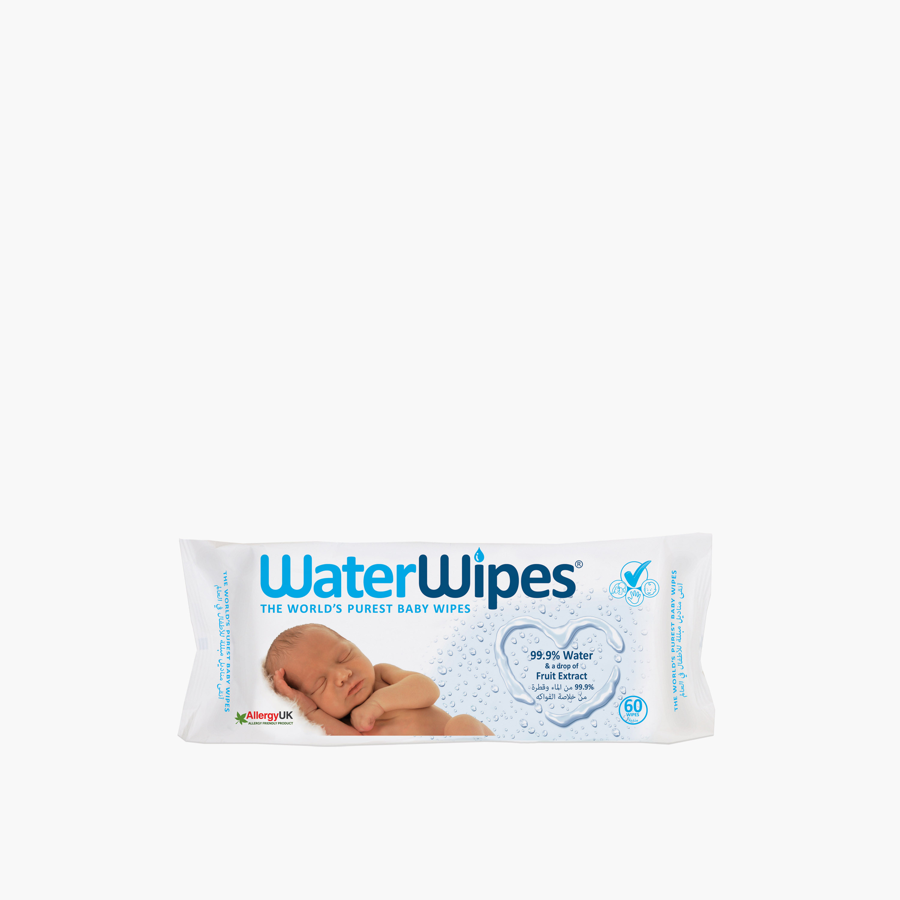 WaterWipes Original Baby Wipes 60 Sheets-baby-diapering-babywipes-image-1