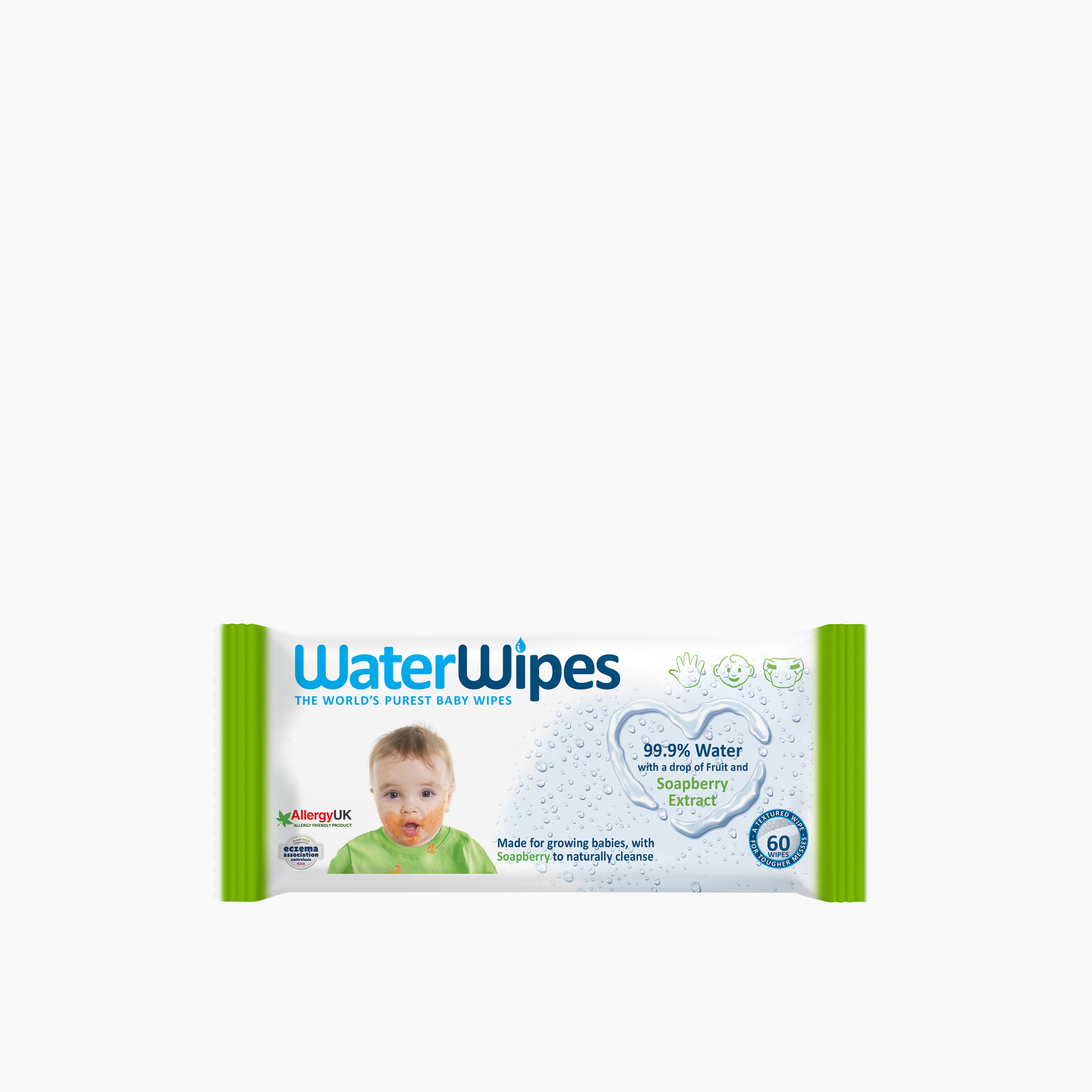 WaterWipes Soapberry Wipes 60 Sheets-baby-diapering-babywipes-image-1