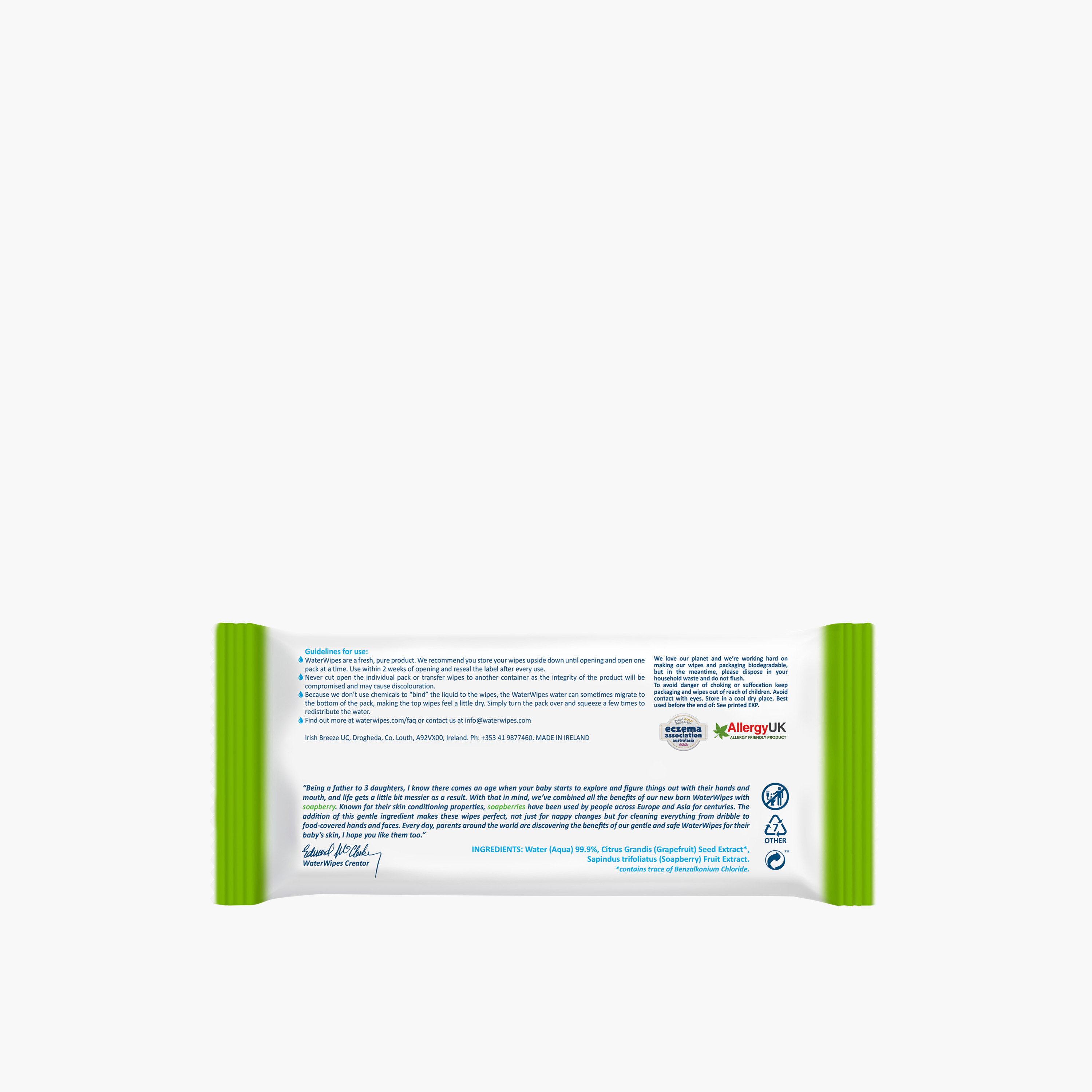 WaterWipes Soapberry Wipes 60 Sheets-baby-diapering-babywipes-image-2