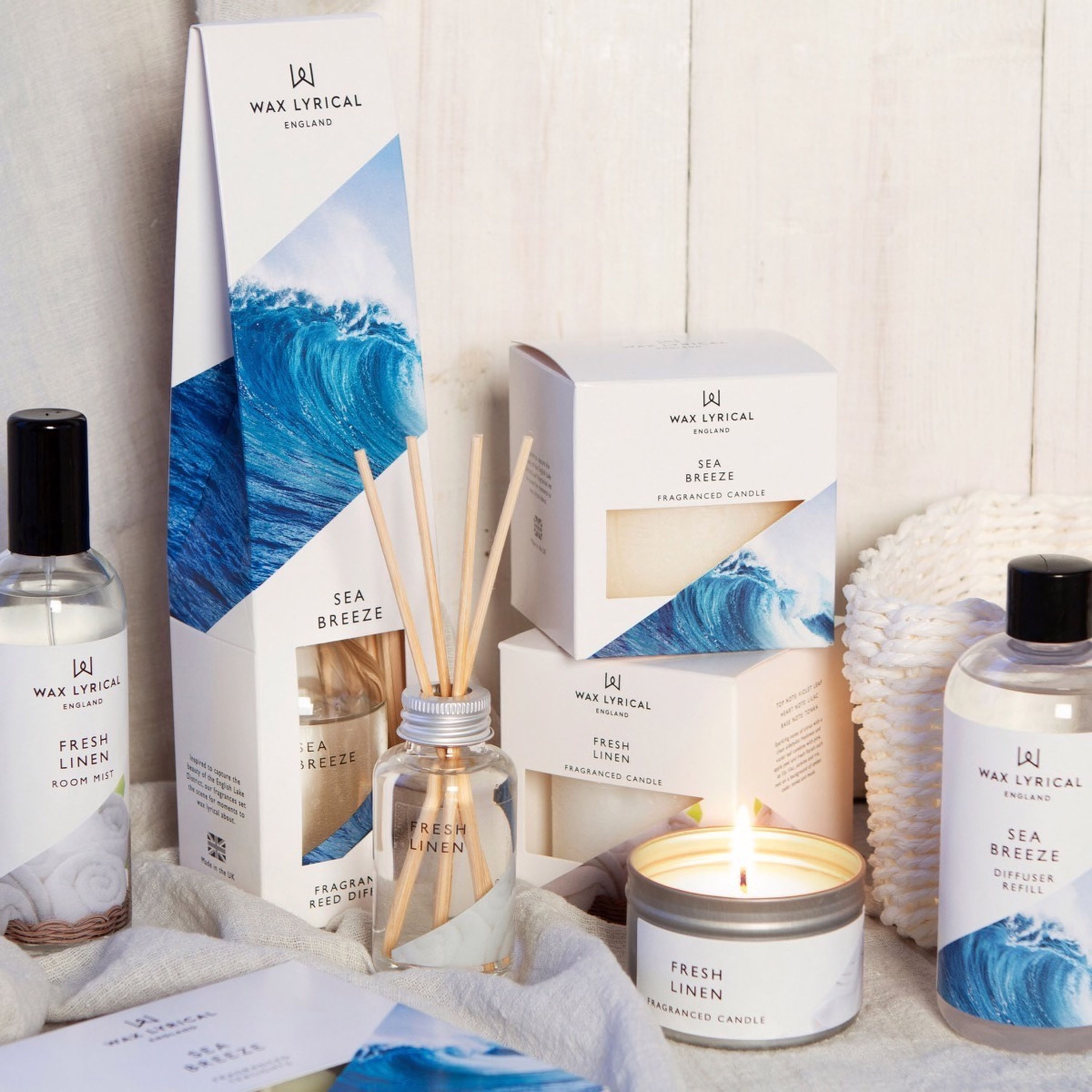 Wax Lyrical Small Jar Candle - Fresh Linen - 8 cms-household-homefragrance-candles-image-4