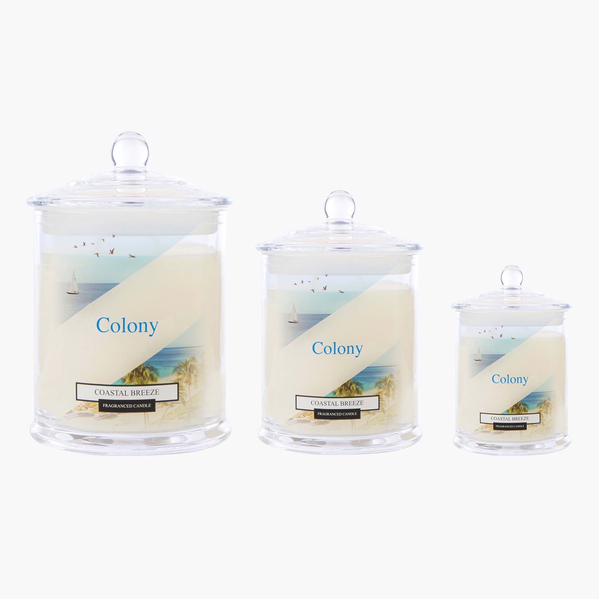 Wax Lyrical Medium Coastal Breeze Filled Jar Candle - 10x10x14 cms-household-homefragrance-candles-image-1