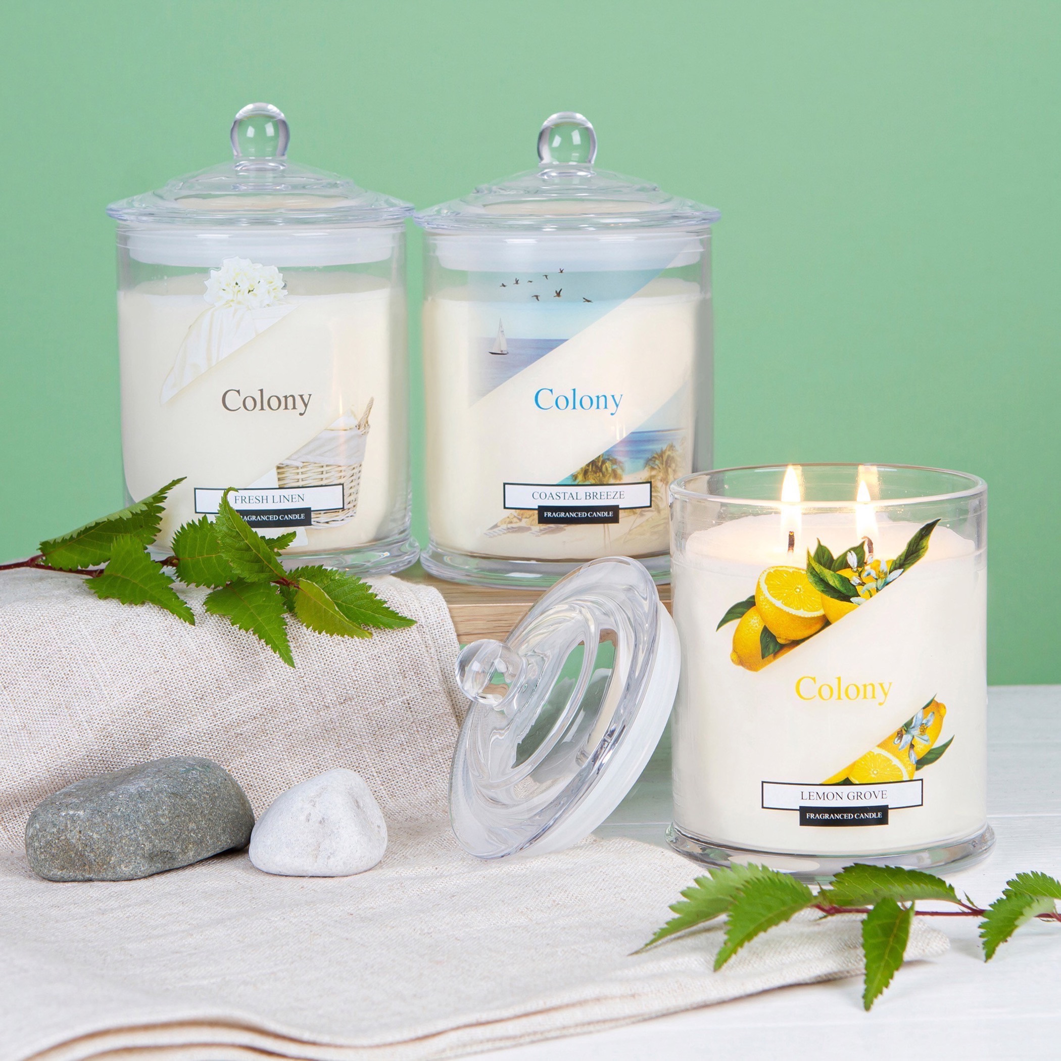 Wax Lyrical Medium Coastal Breeze Filled Jar Candle - 10x10x14 cms-household-homefragrance-candles-image-2