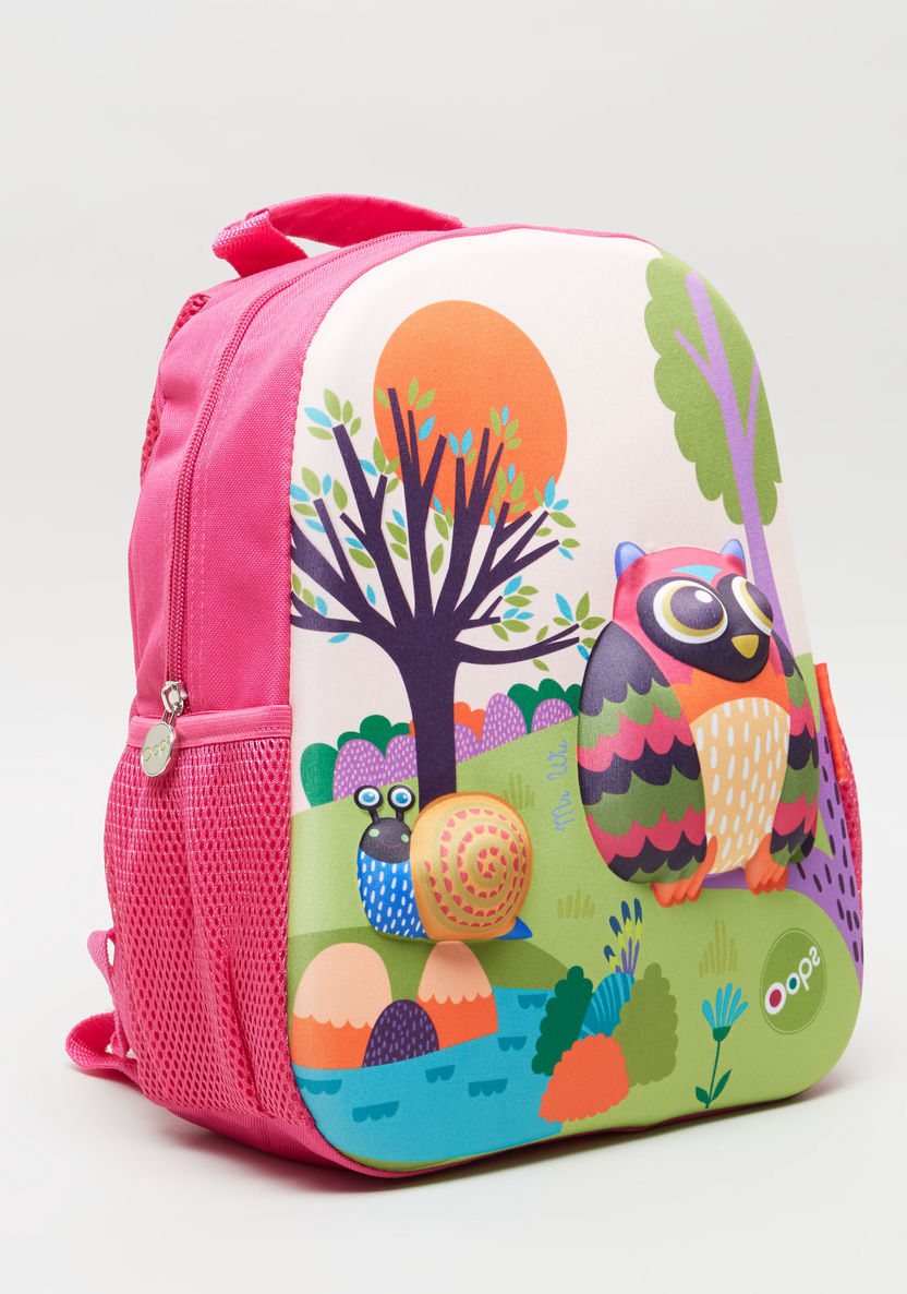 OOPS Forest Print Backpack - 12 inches-Backpacks-image-1