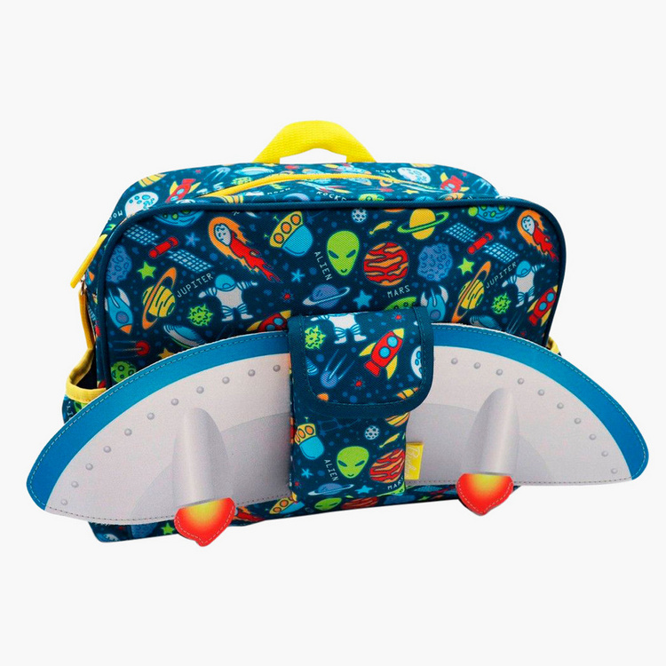 Bixbee Outer Space Flyer Backpack - 10 inches