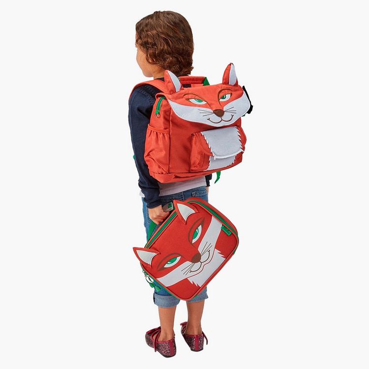 Bixbee Fox Face Print Lunch Bag with Top Handle