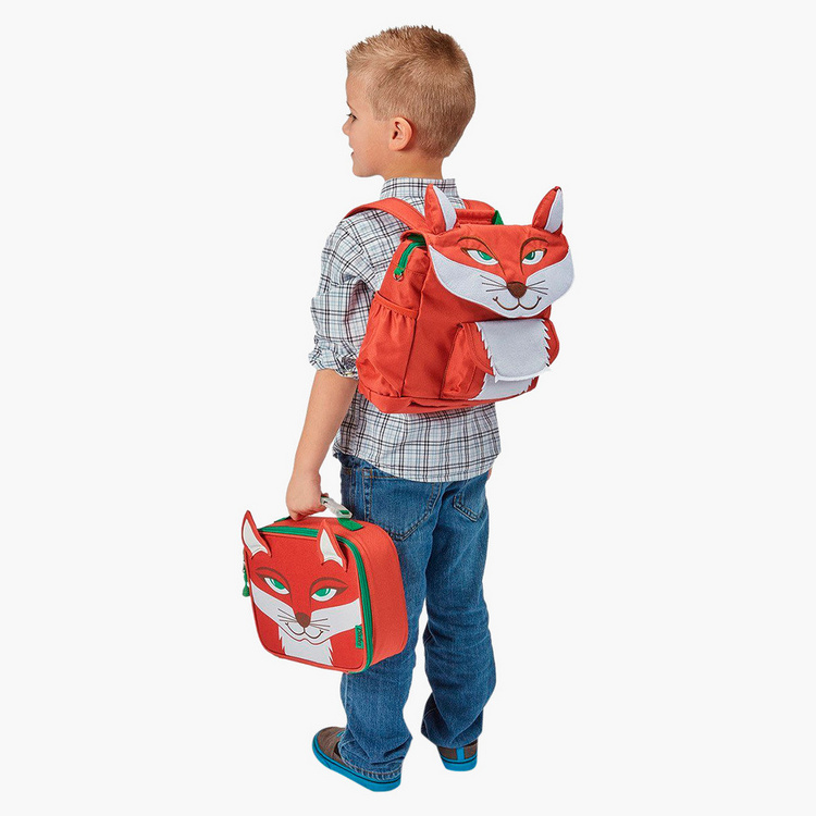 Bixbee Fox Face Print Lunch Bag with Top Handle