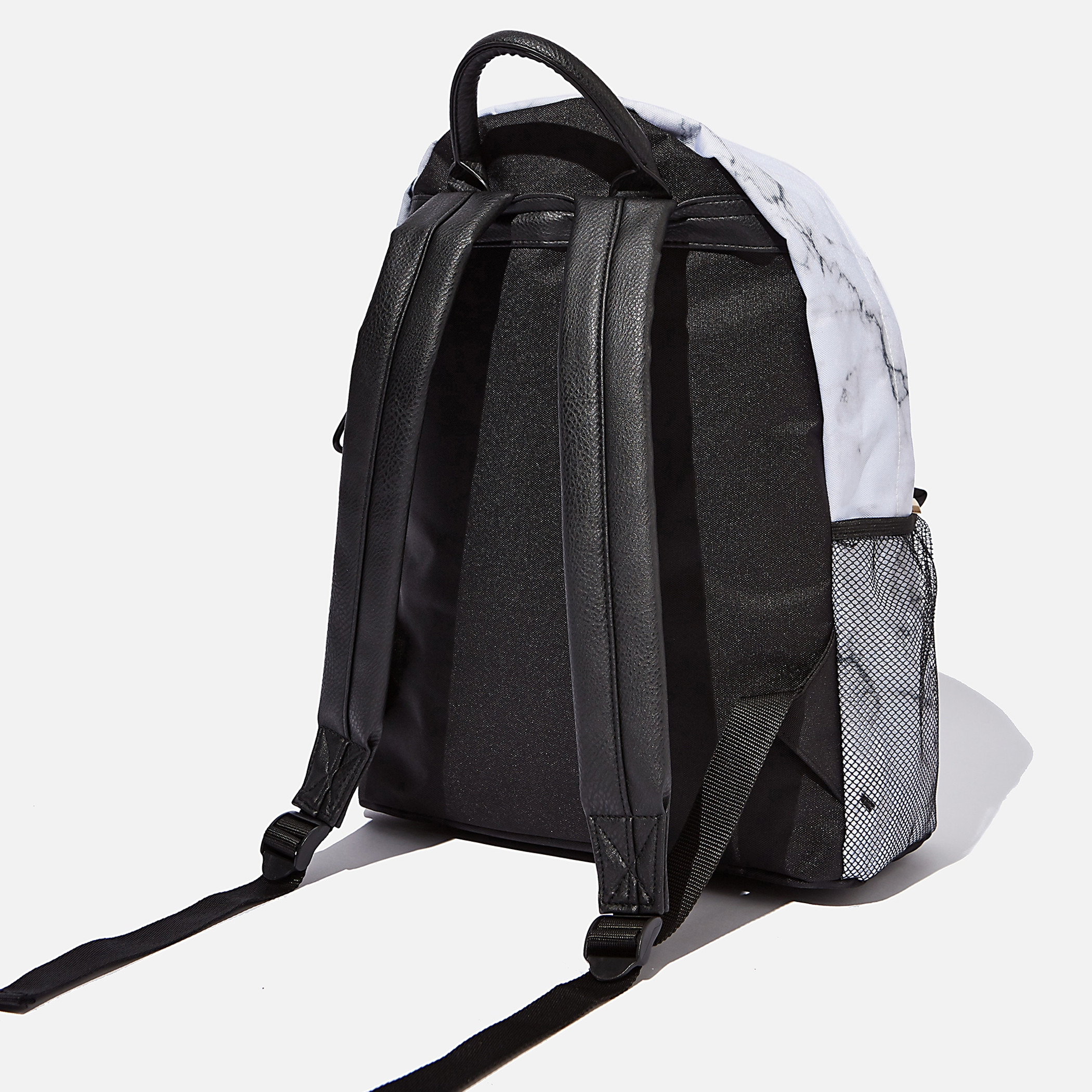 Black and white marble cheap backpack