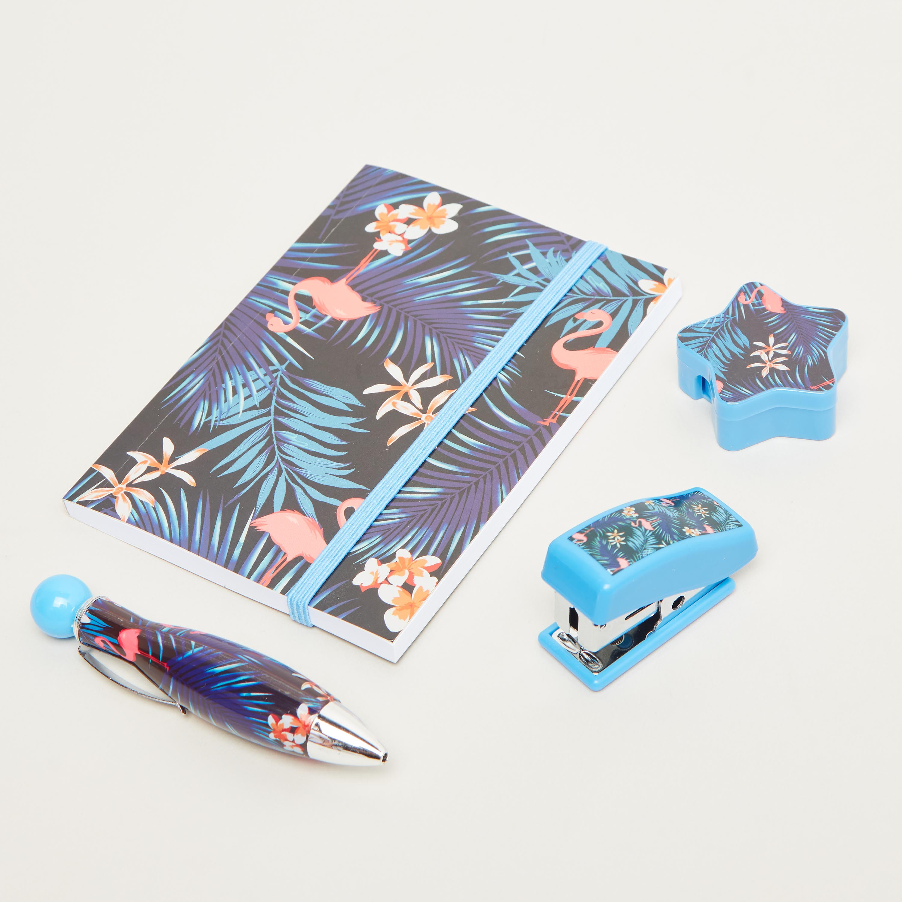 Flamingo Print 7-Piece Stationery Set-school-stationery-sets-image-4
