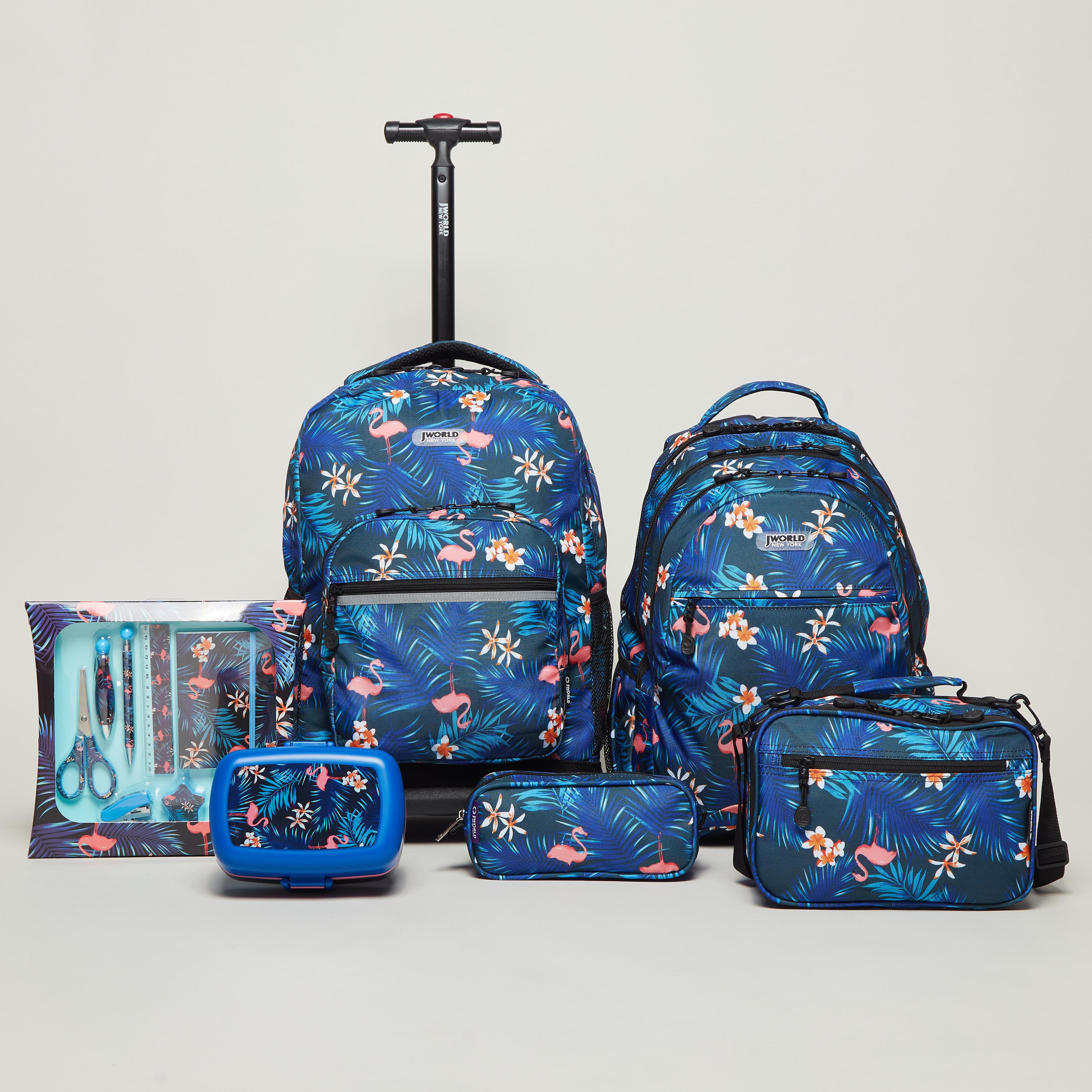 Flamingo Print 7-Piece Stationery Set-school-stationery-sets-image-6