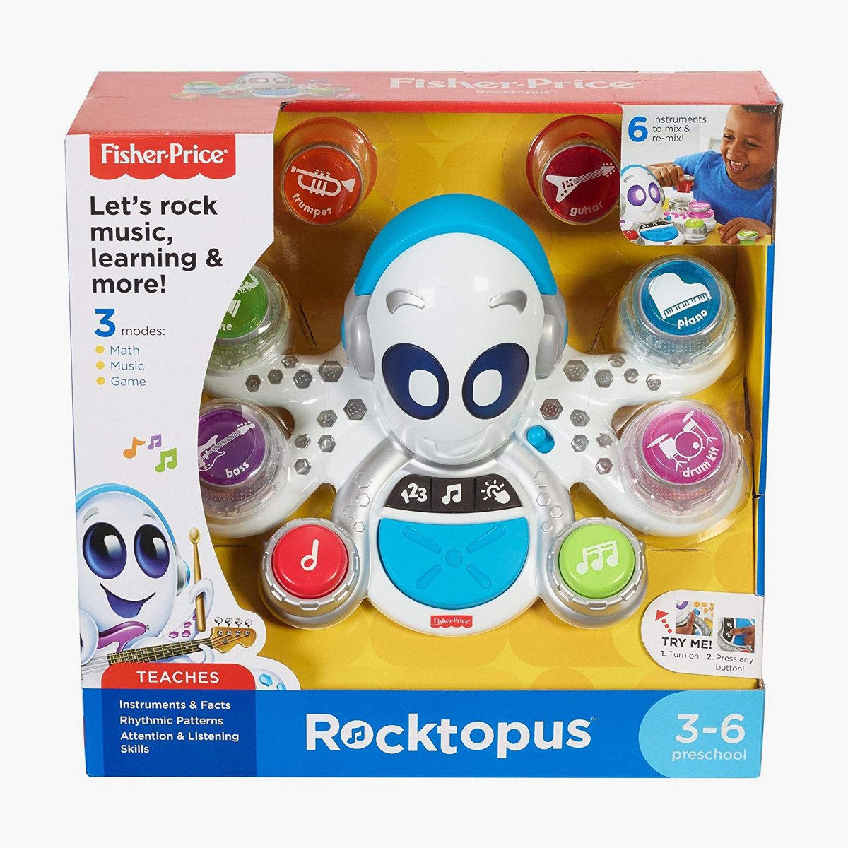 Fisher price rocktopus deals age