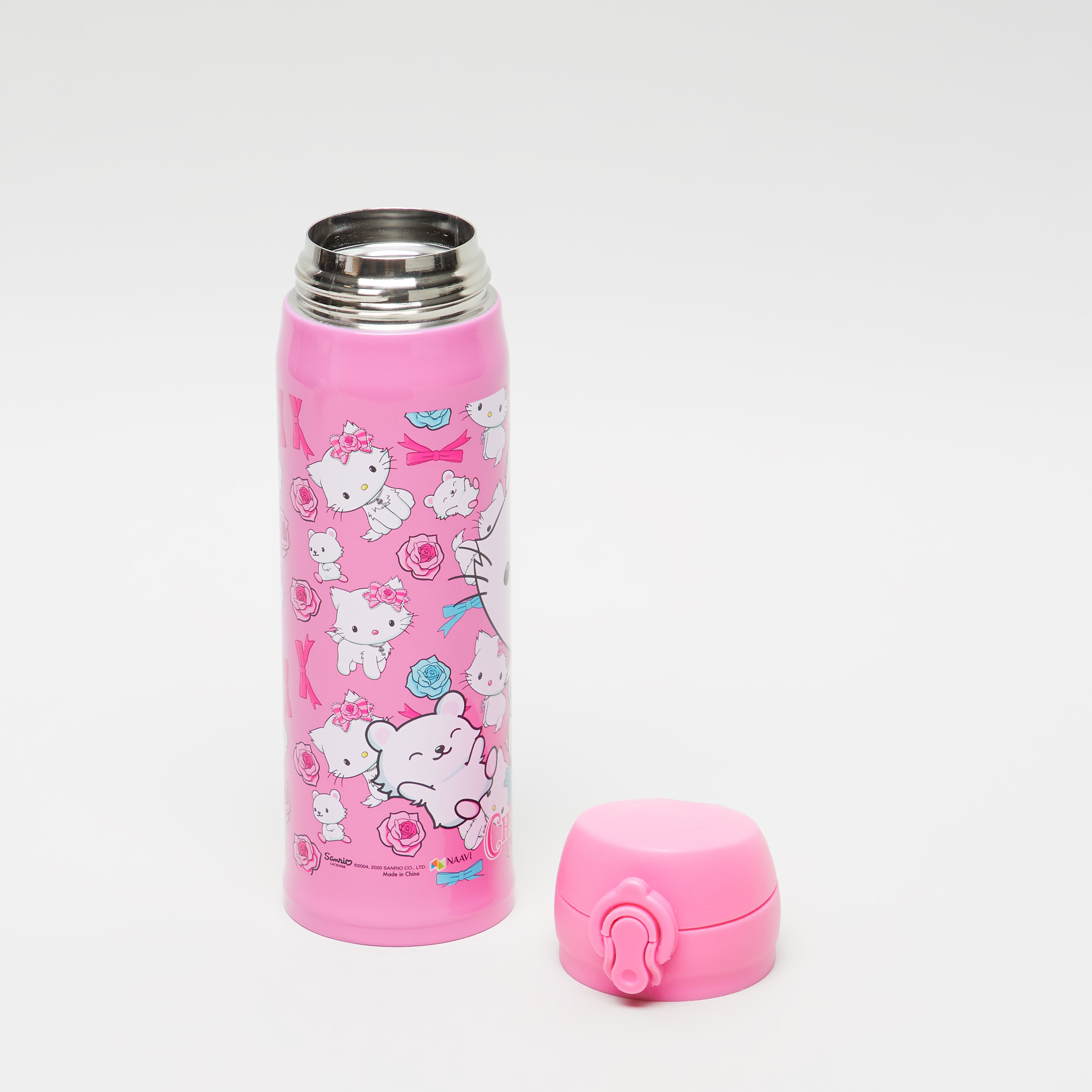 Buy Charmmy Kitty Print Water Bottle with Flip Cap Online
