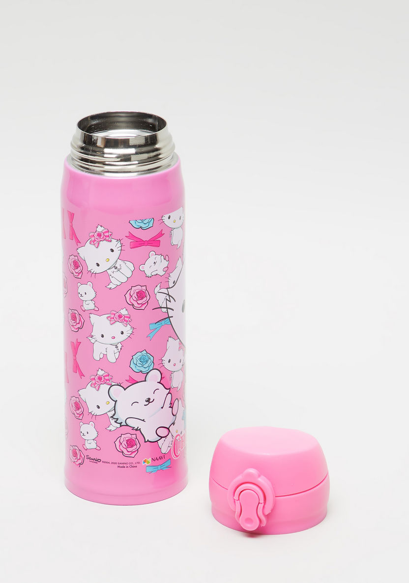 Charmmy Kitty Print Water Bottle with Flip Cap-Water Bottles-image-2