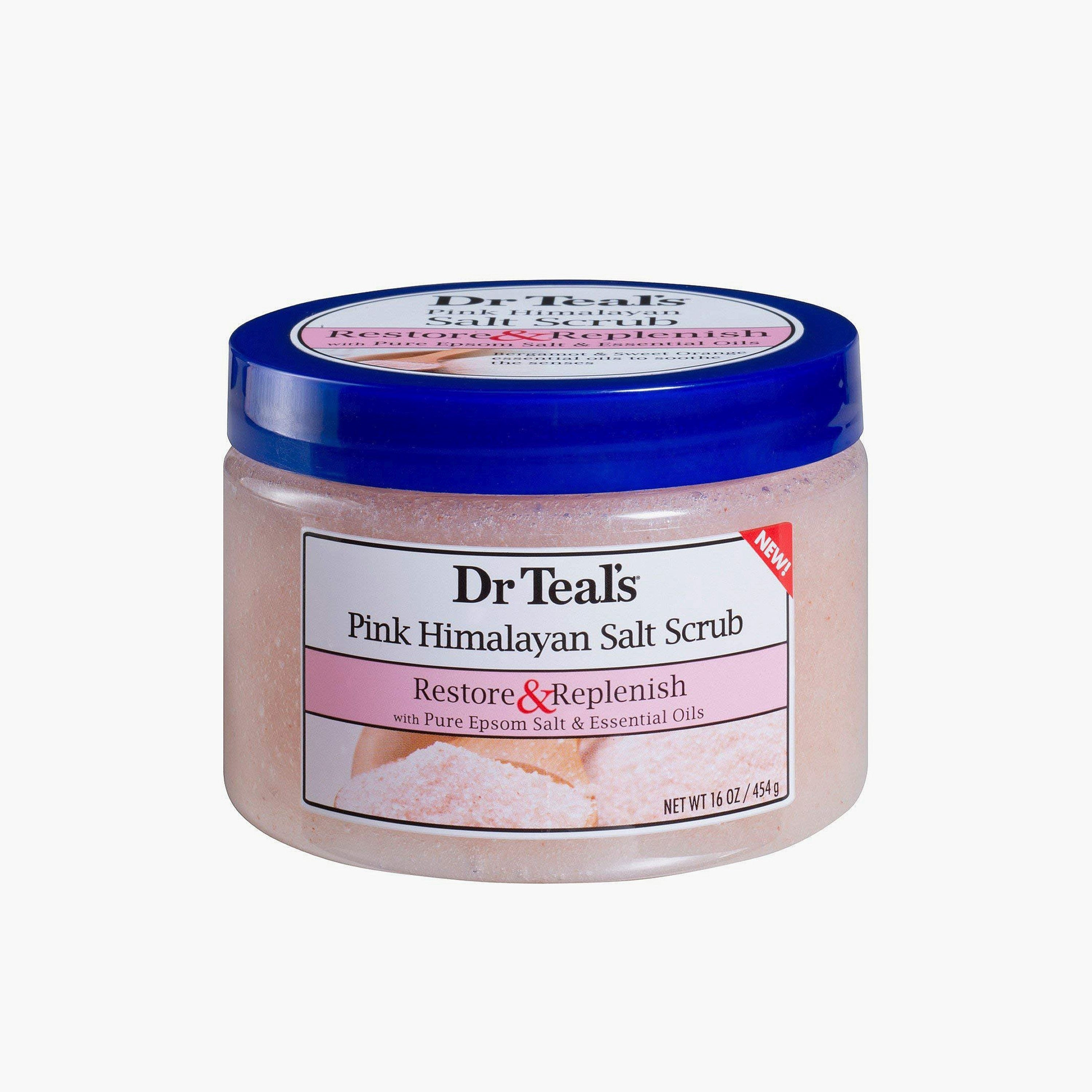 Dr. Teal's Epsom Salt Pink Himalayan Body Scrub - 454 gms-beautyandpersonalcare-bathandbody-bathandshower-scrubs-image-1