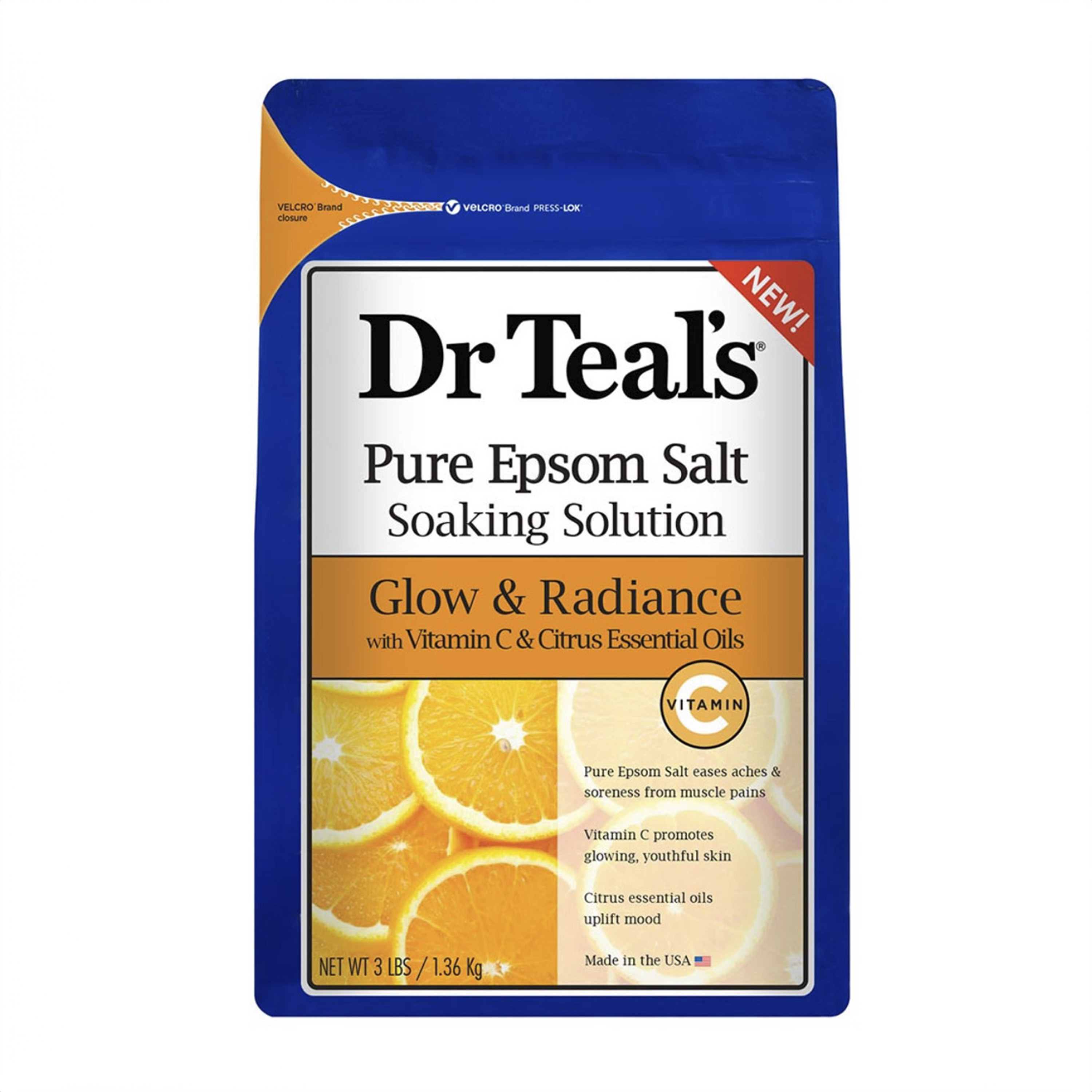 Dr Teal's Vitamin C & Citrus Oils Epsom Bath Salt -  1.36 Kg-beautyandpersonalcare-bathandbody-bathandshower-bodywash-image-1