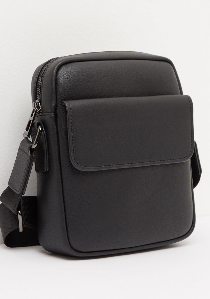 Duchini Messenger Bag with Adjustable Strap and Zip Closure-Men%27s Handbags-image-1