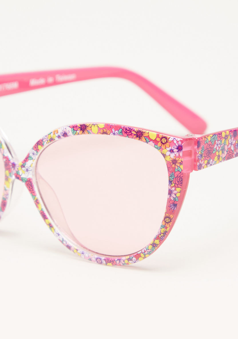 Charmz Full Rim Floral Print Sunglasses with Nose Pads-Sunglasses-image-1