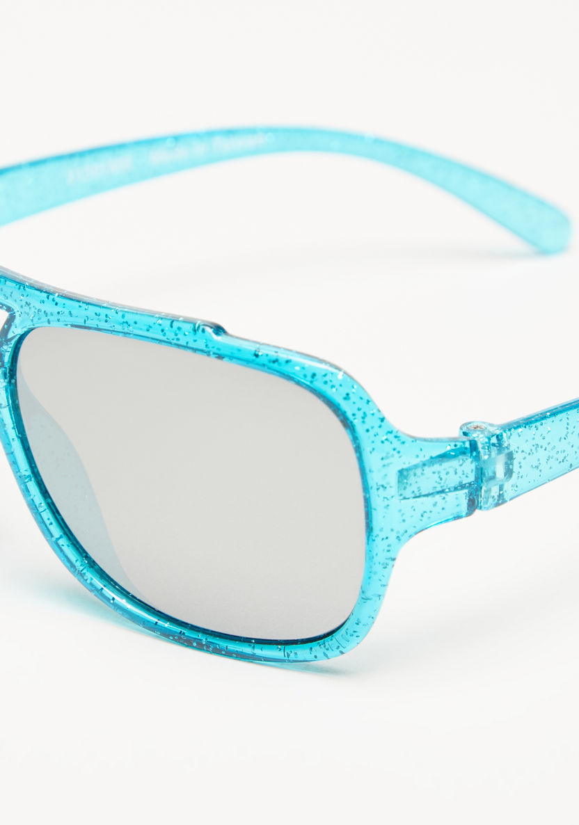 Juniors Full Rim Glitter Accent Sunglasses with Nose Pads-Sunglasses-image-1