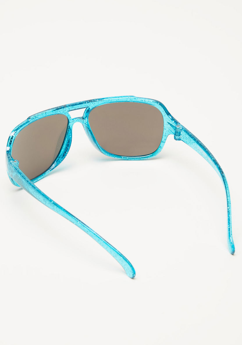 Juniors Full Rim Glitter Accent Sunglasses with Nose Pads-Sunglasses-image-2