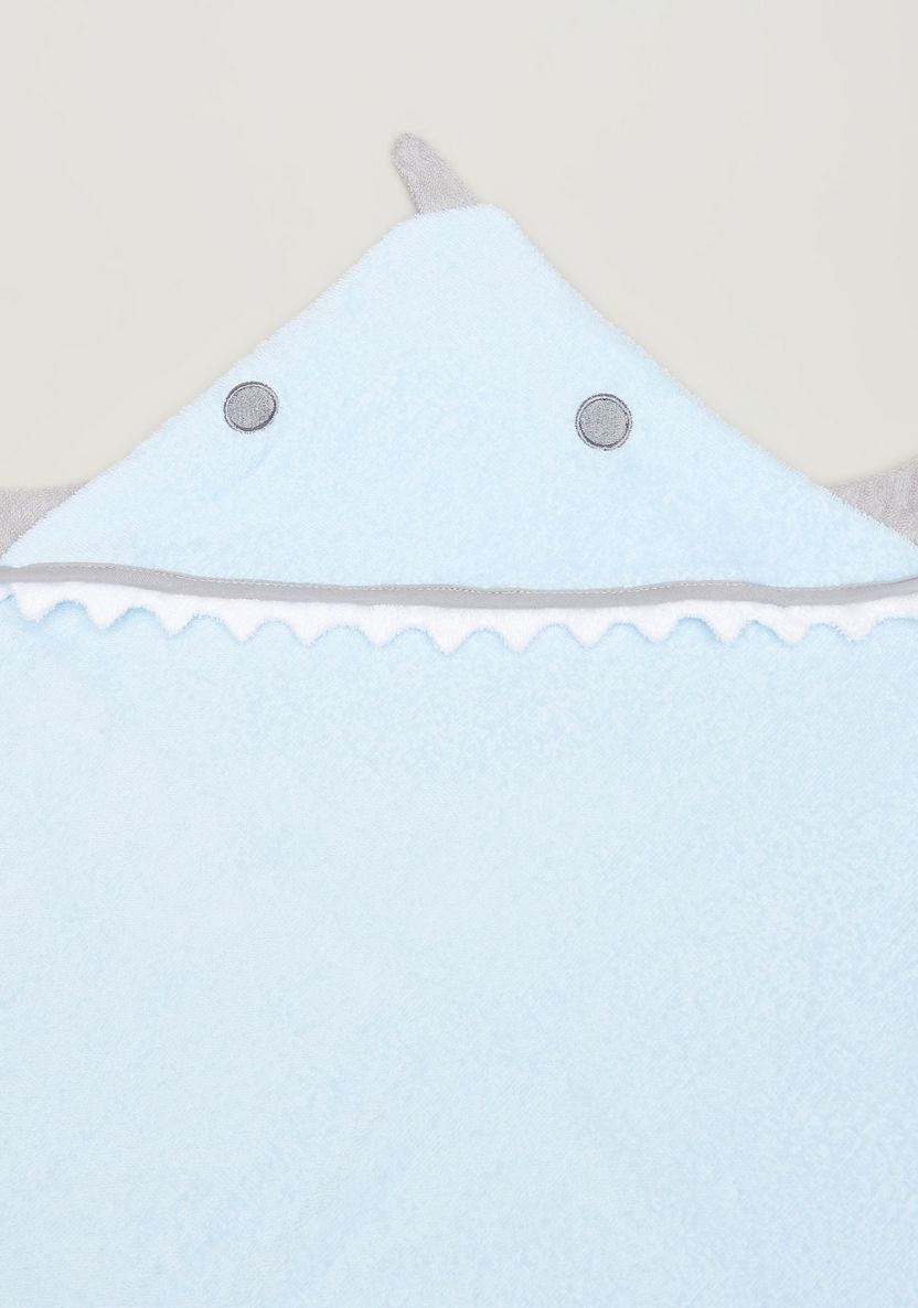 Juniors Shark Towel with Hood - 80x80 cms-Towels and Flannels-image-1