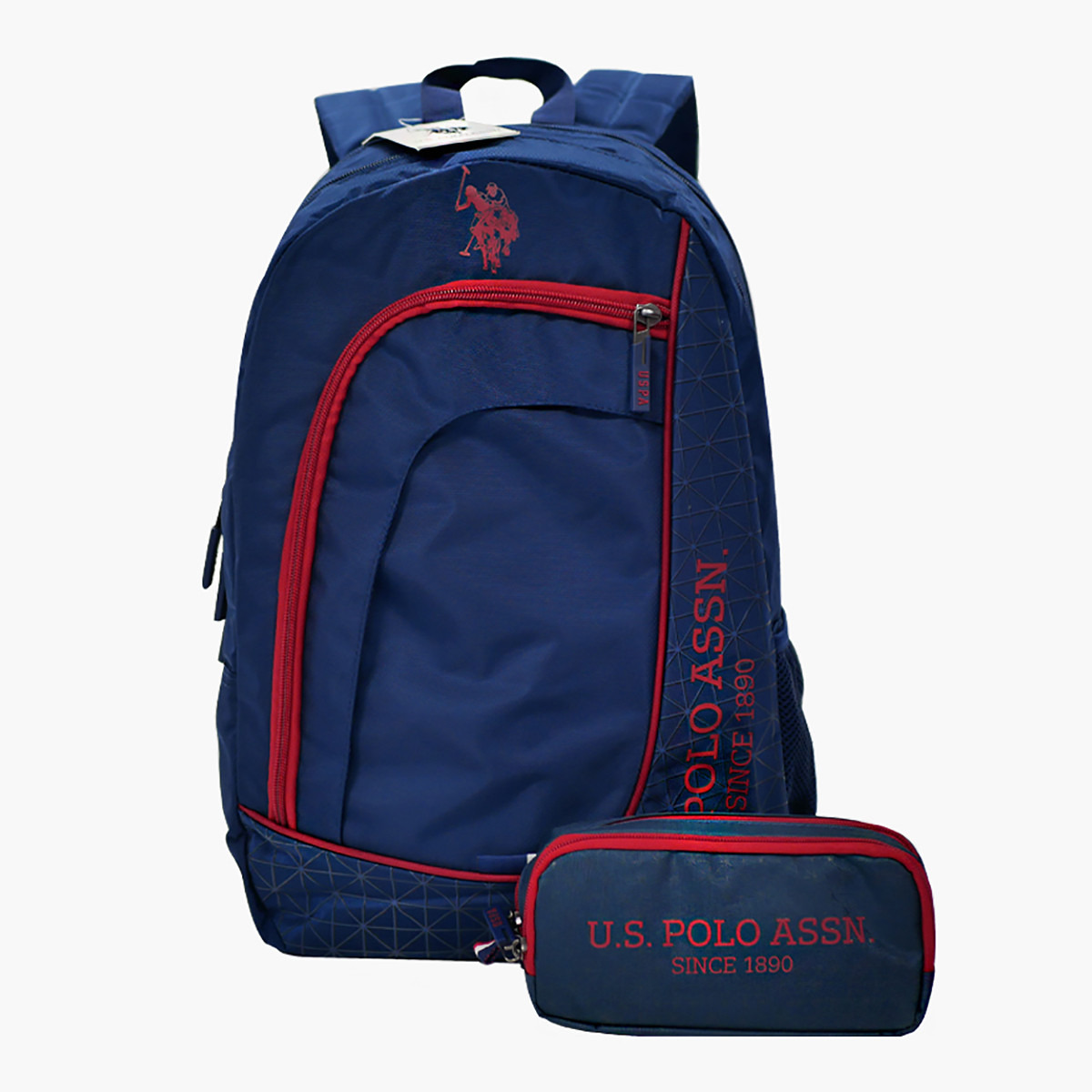 شنطة ظهر سادة مع مقلمة من يو أس بولو - 20 بوصة-school-bagsandbackpacks-backpacks-image-2