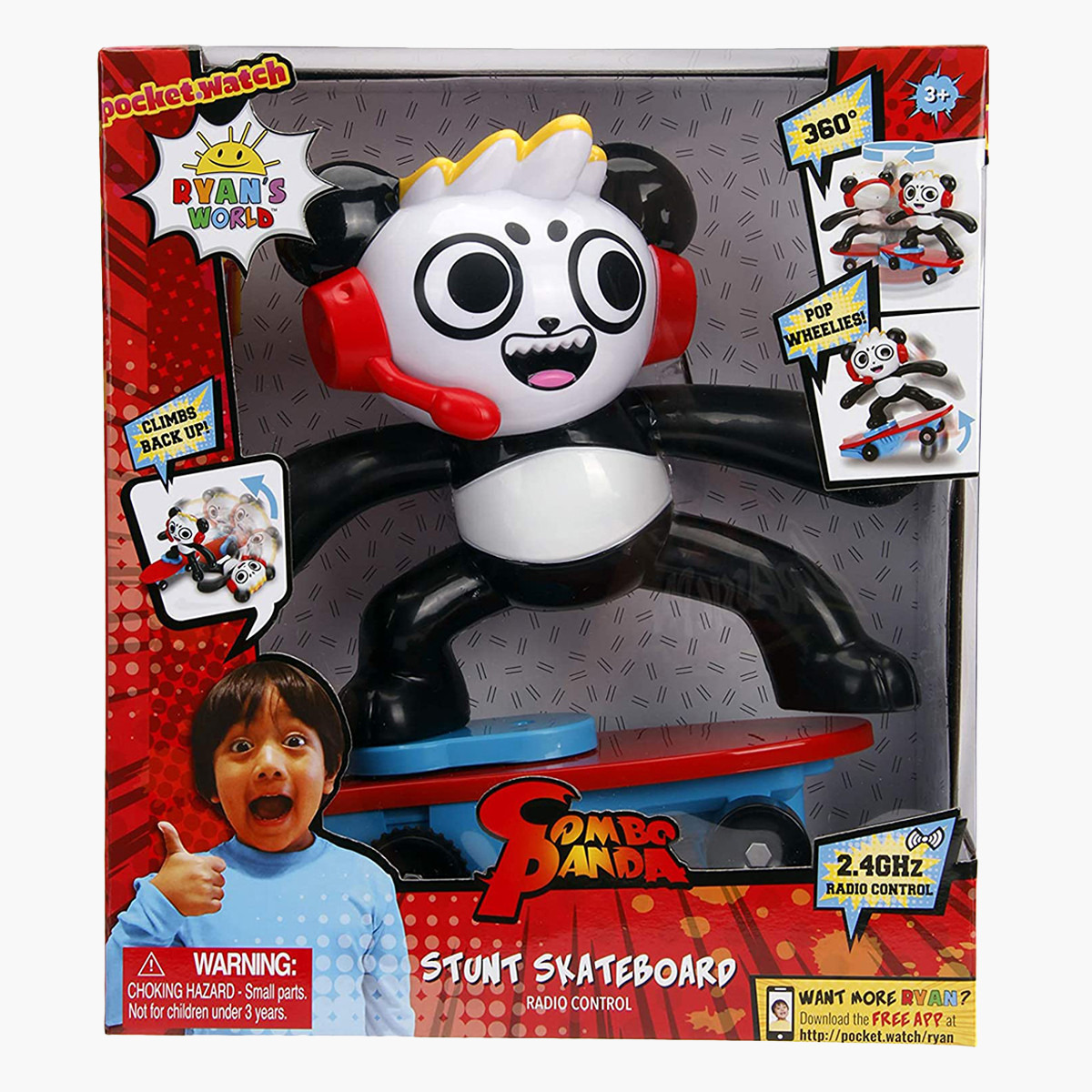لعبة كومبو باندا ستانت سكيتبورد مع جهاز تحكم عن بعد من ريانز وورلد-toys-babyandtoddlertoys-learningtoys-image-5