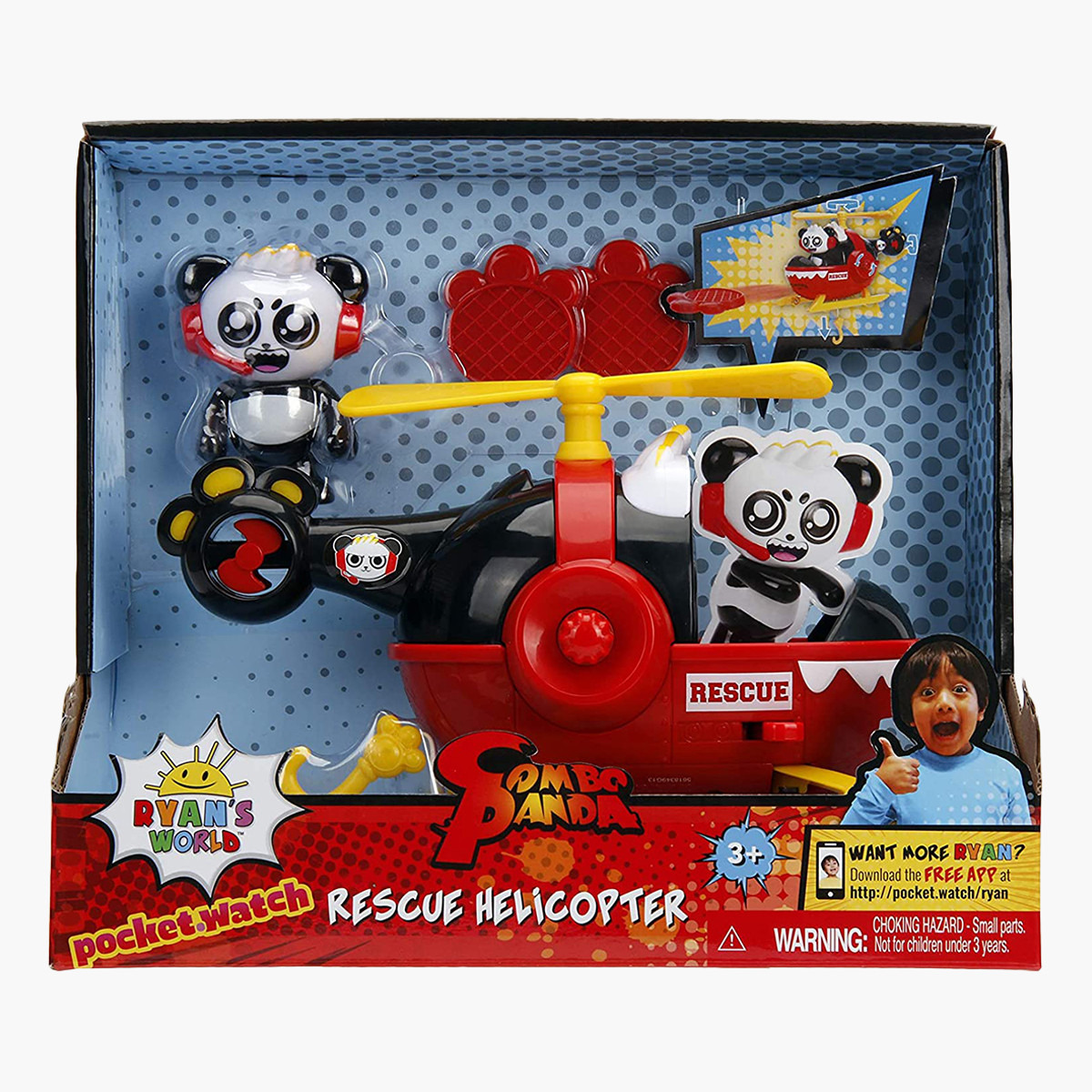 Ryan's World Rescue Helicopter with Combo Panda Toy-toys-babyandtoddlertoys-learningtoys-image-2
