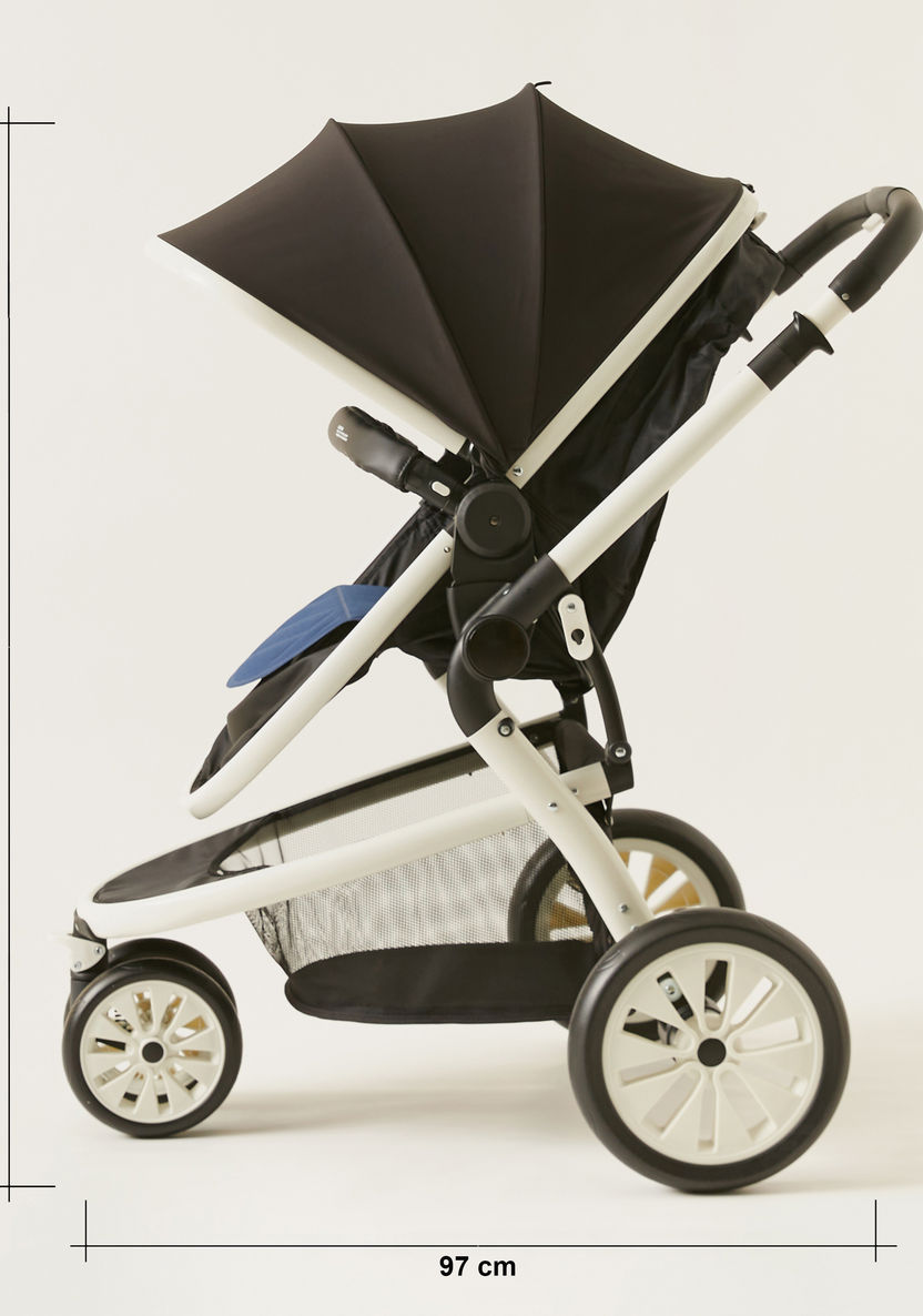 Giggles Fountain Black Baby Stroller with Sun Canopy (Upto 3 years)-Strollers-image-12