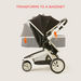 Giggles Fountain Black Baby Stroller with Sun Canopy (Upto 3 years)-Strollers-thumbnail-8