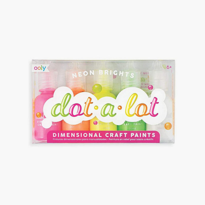 OOLY Dot-a-Lot Dimensional Craft Paints - Set of 5-Arts and Crafts-image-2