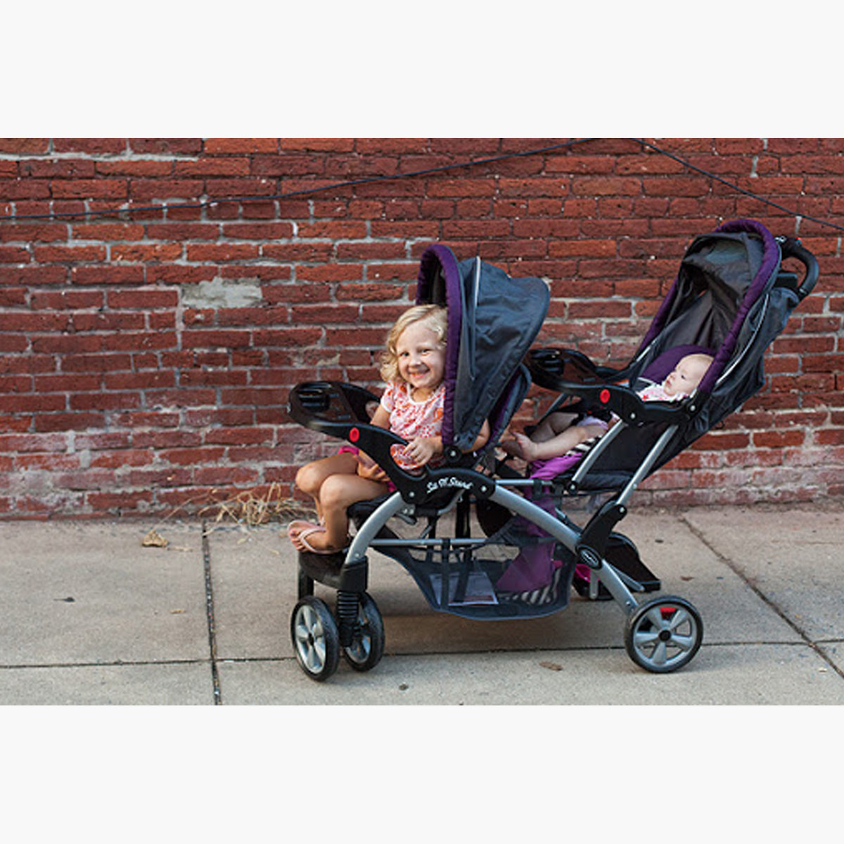 Sit n stand tandem clearance stroller