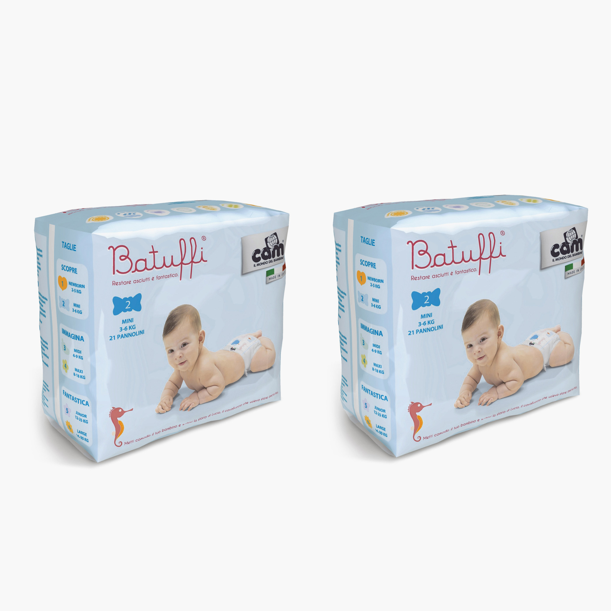 Buy Cam Batuffi 42 Pieces Mini Diapers Bundle Offer Online Mothercare Bahrain