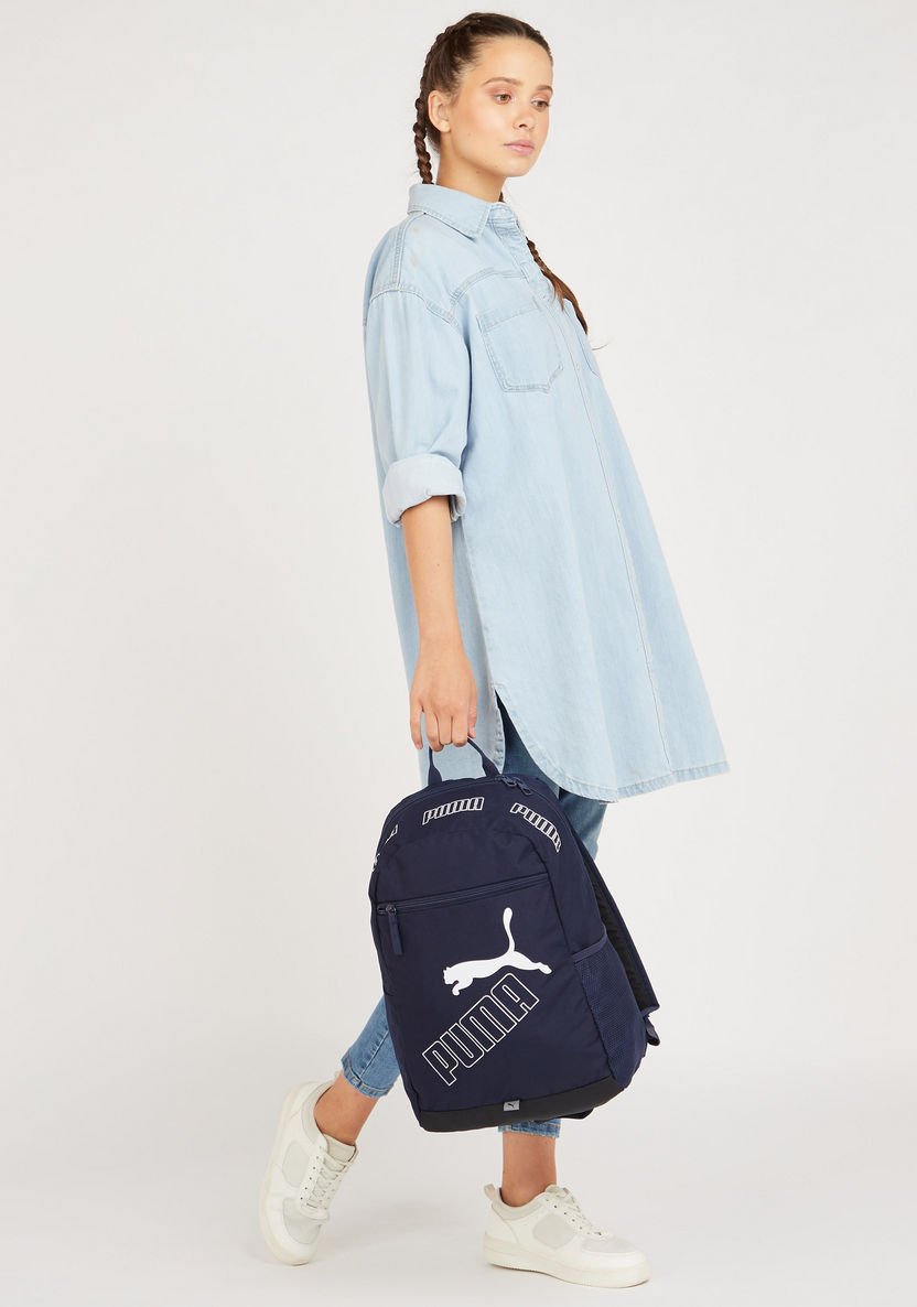 PUMA Printed Backpack with Adjustable Shoulder Straps-Men%27s Backpacks-image-1