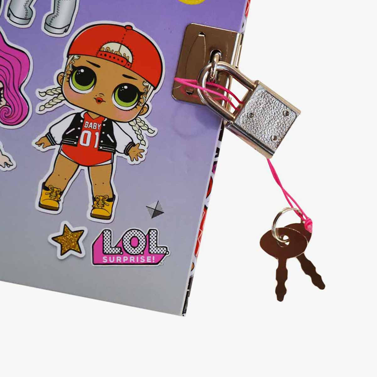 دفتر ملاحظات بسطور فردية وقفل ومفتاح من إل أو إل سوربرايز!-school-stationery-notebooks-image-3