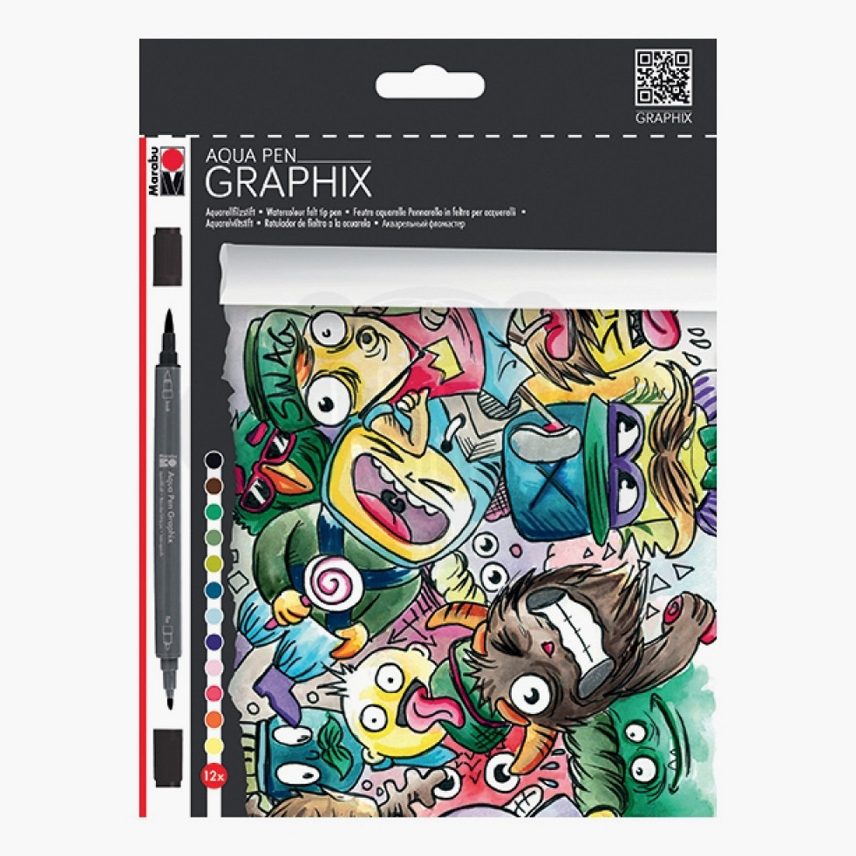 Shop Marabu Aqua Pen Graphix Set of 12 Online Centrepoint Qatar
