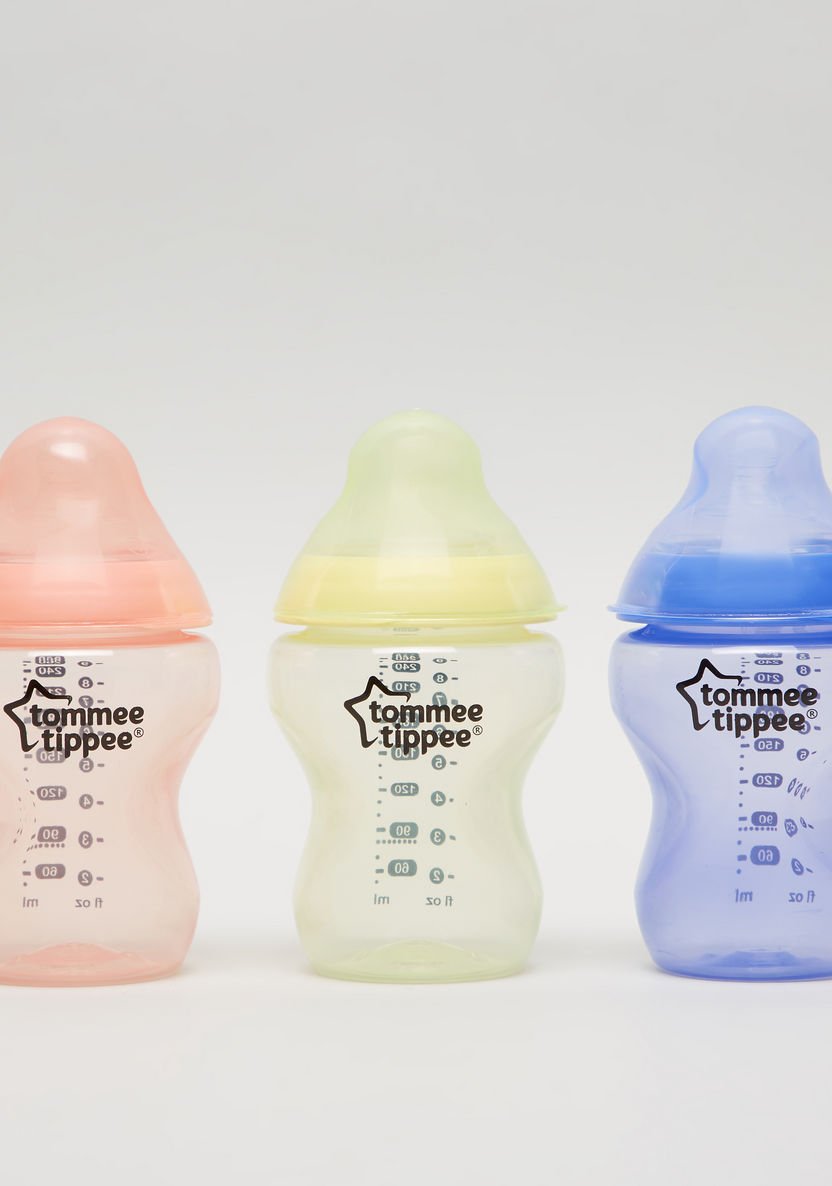 Tommee Tippee 3-Piece Colour My World Feeding Bottle - 260 ml-Bottles and Teats-image-1