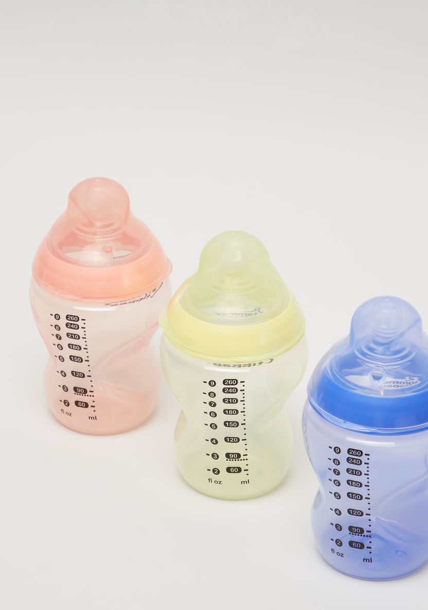 Tommee Tippee 3-Piece Colour My World Feeding Bottle - 260 ml-Bottles and Teats-image-2