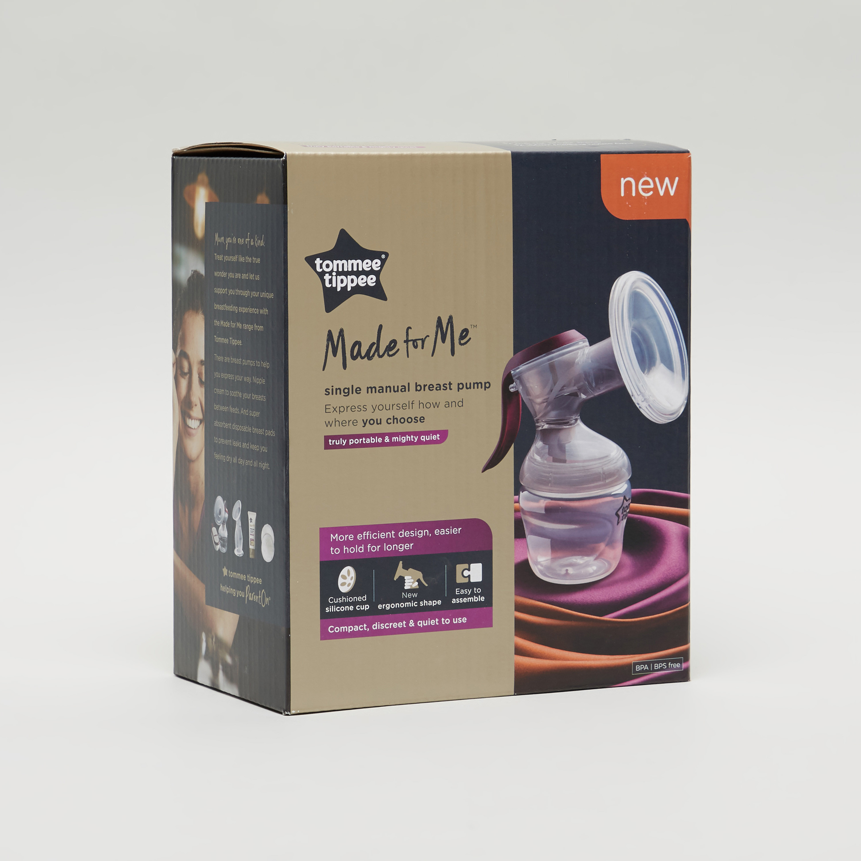 Tommee Tippee Made for Me Single Manual Breast Pump-baby-feeding-breastfeedingandcare-image-1