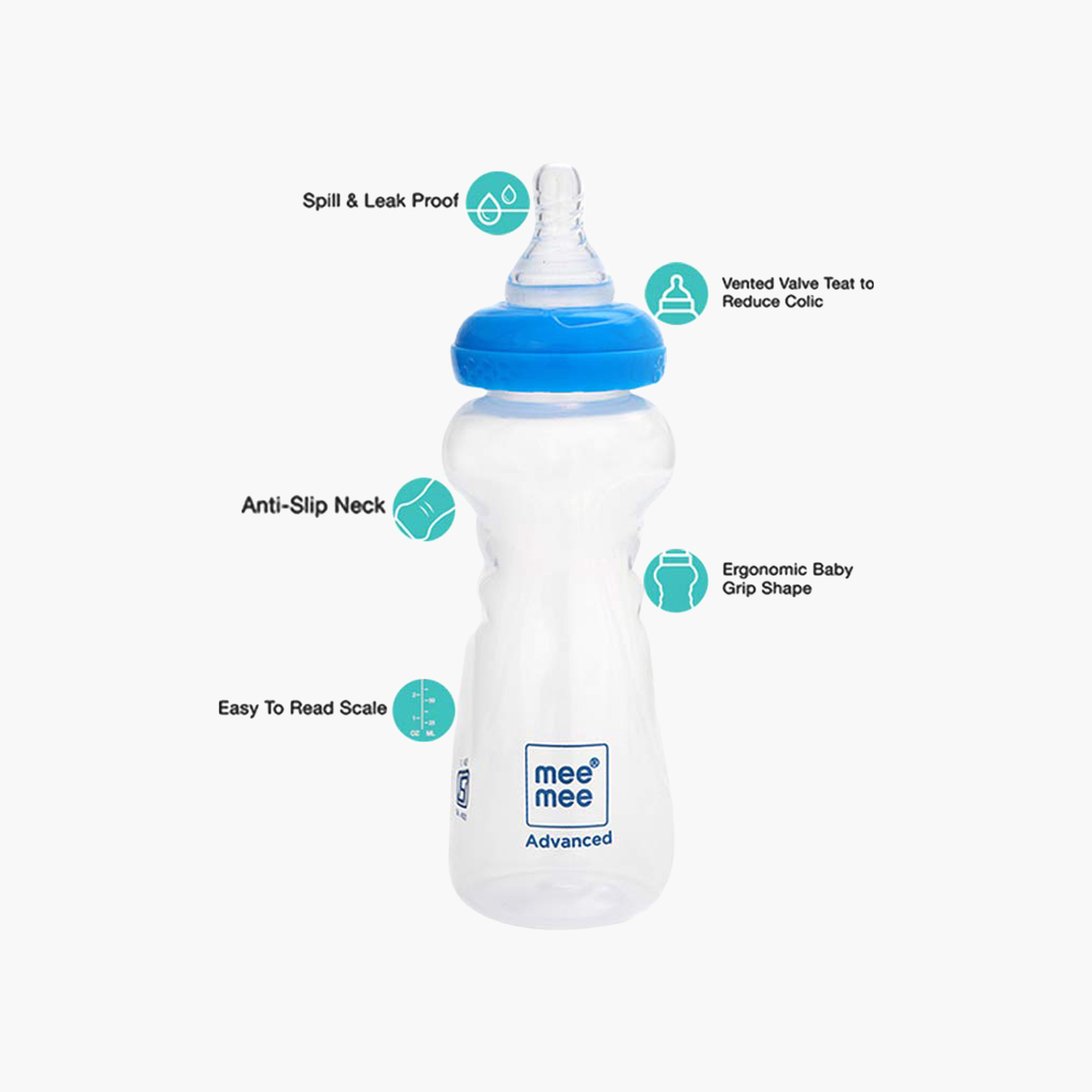 Mee Mee Advanced Milk-Safe Baby Feeding Bottle - 250 ml-baby-feeding-feedingbottles-bottlesandteats-image-2