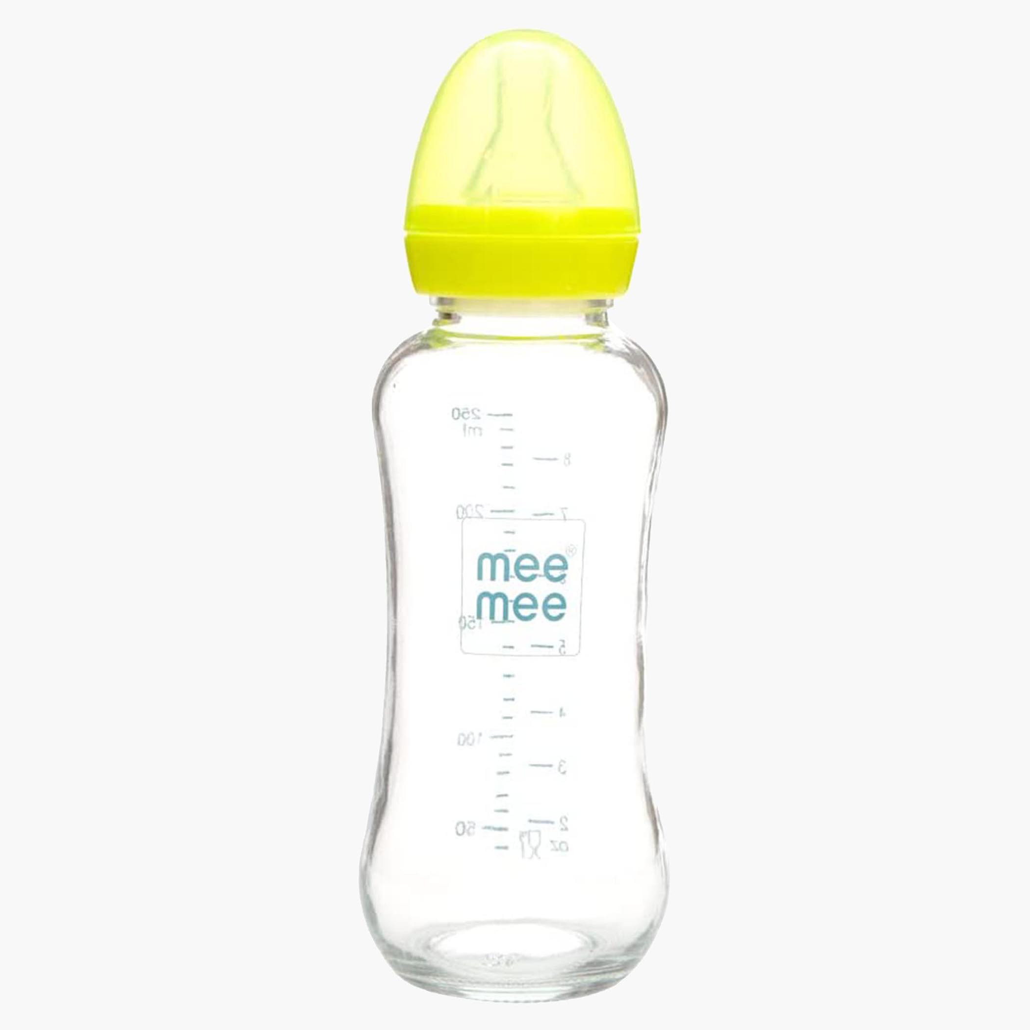 MeeMee Premium Glass Feeding Bottle - 250 ml-baby-feeding-feedingbottles-bottlesandteats-image-1