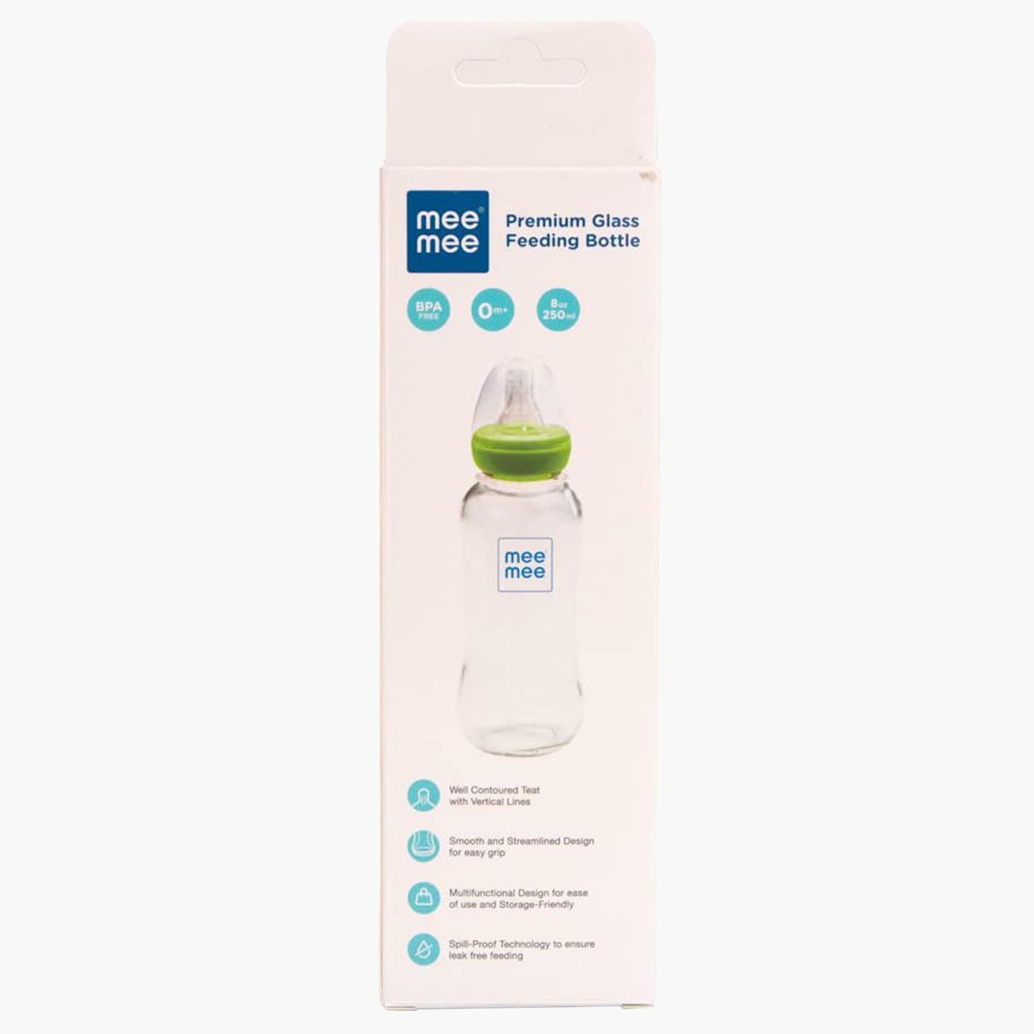 MeeMee Premium Glass Feeding Bottle - 250 ml-baby-feeding-feedingbottles-bottlesandteats-image-5