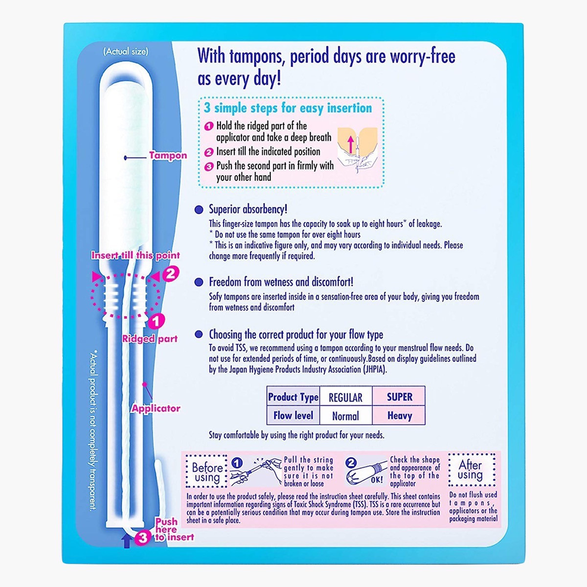 Sofy Soft Tampons Regular - 34 Pads-baby-maternalcare-bodyhygiene-image-3