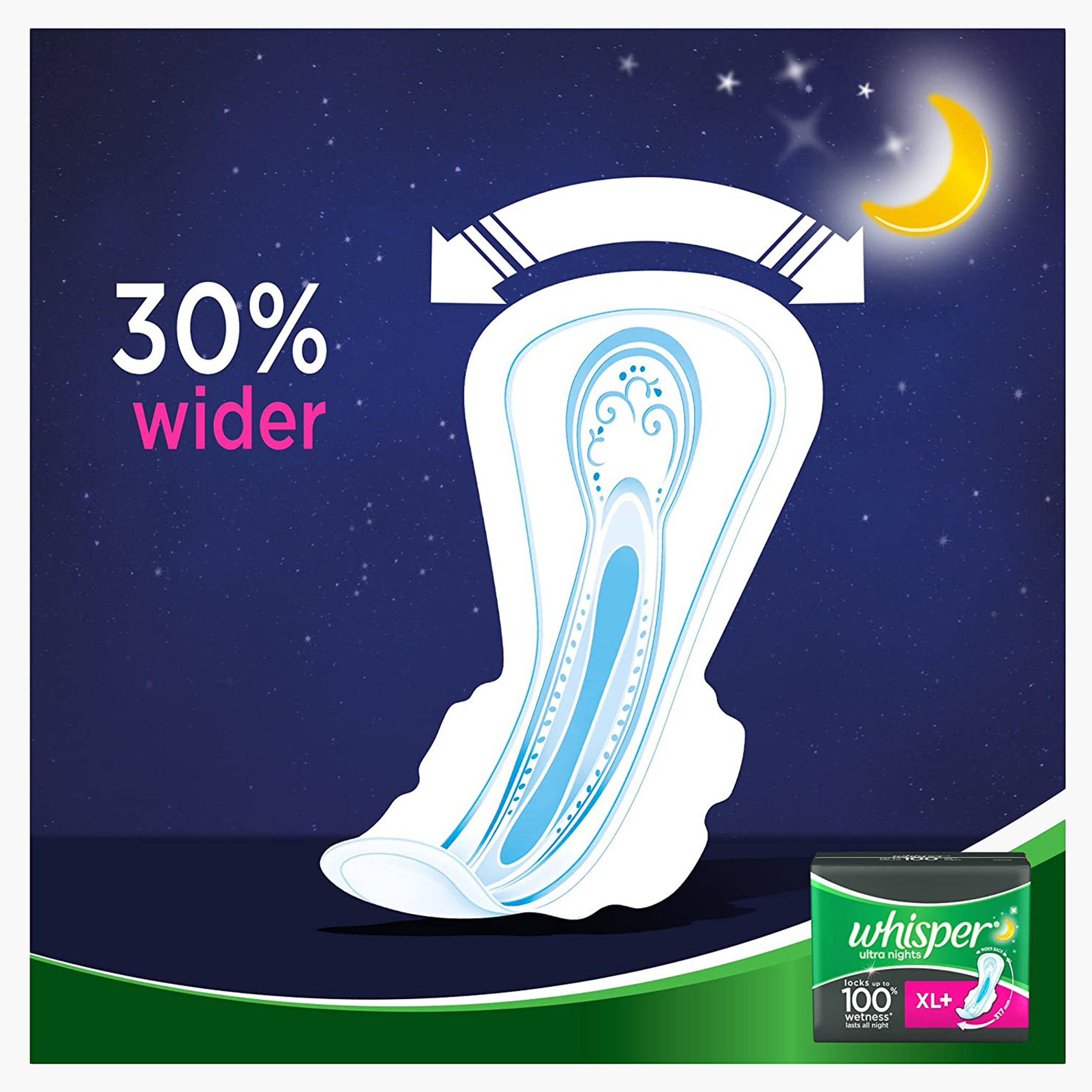فوط صحية ألترا نايت مقاس إكس لارج بلس من ويسبر - 7 قطع-baby-maternalcare-bodyhygiene-image-5