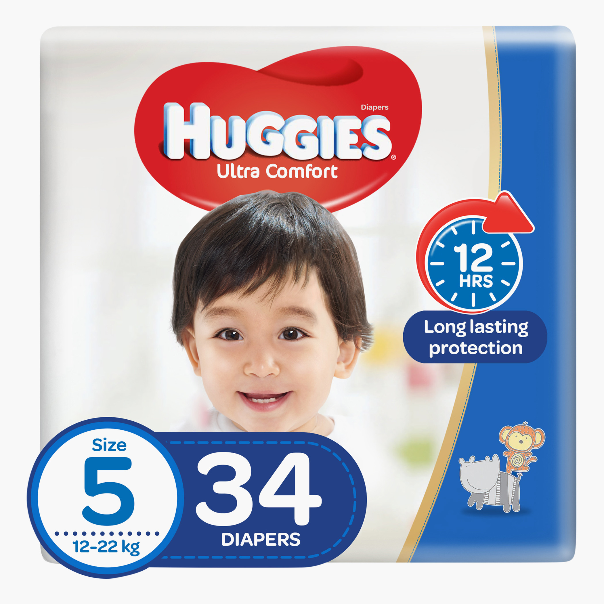 Huggies Ultra Comfort Diapers Size 5 12 to 22 Kgs - 34 Pieces-baby-diapering-diapers-image-1