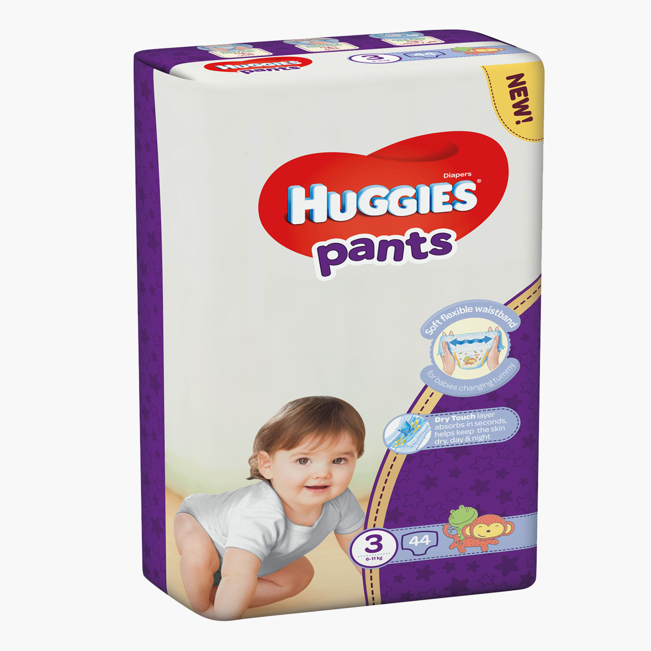 حفاضات هجيز كيلوت بطبعات مقاس 3 6 إلى 11 كلغ - 44 قطعة-baby-diapering-diapers-image-3