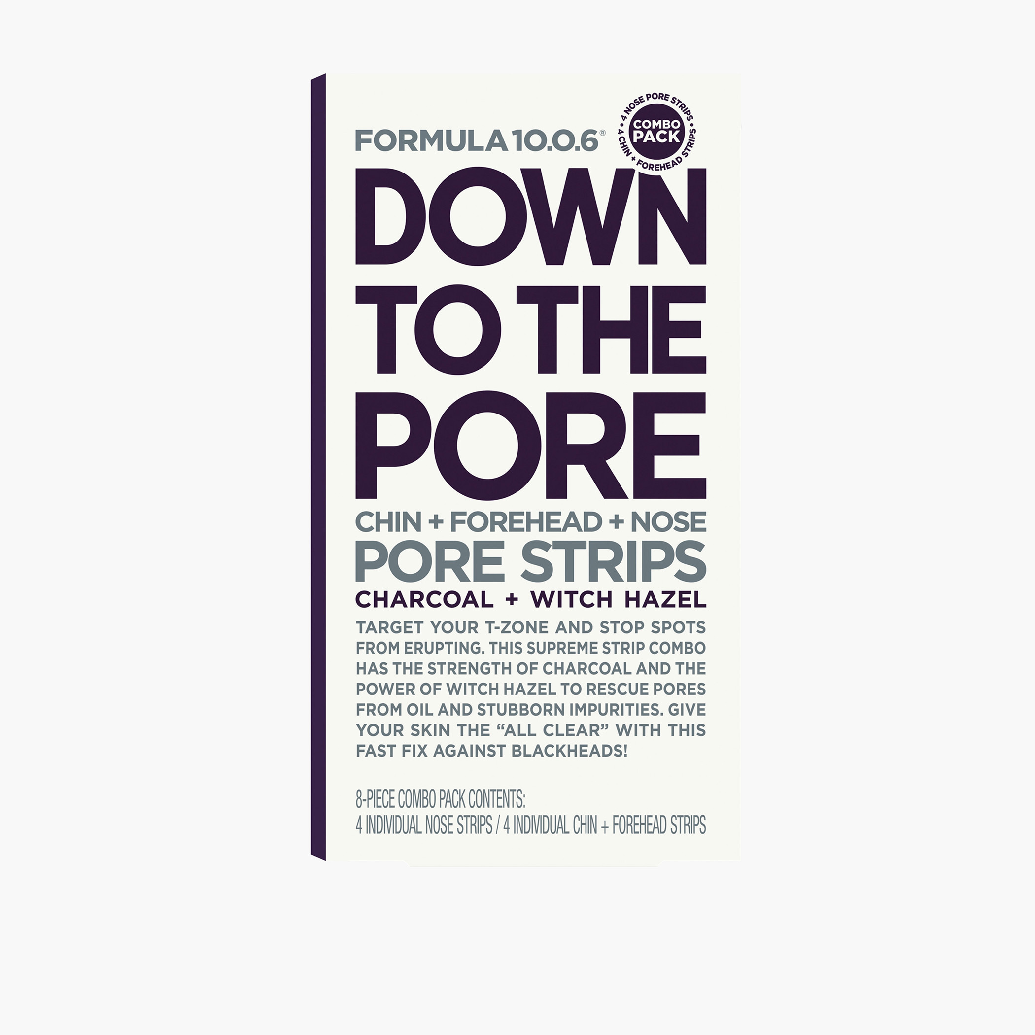 Formula 10.0.6 Down To The Pore Chin Forehead Nose Charcoal Pore Strips-beautyandpersonalcare-skin-masks-masksandpeels-image-1
